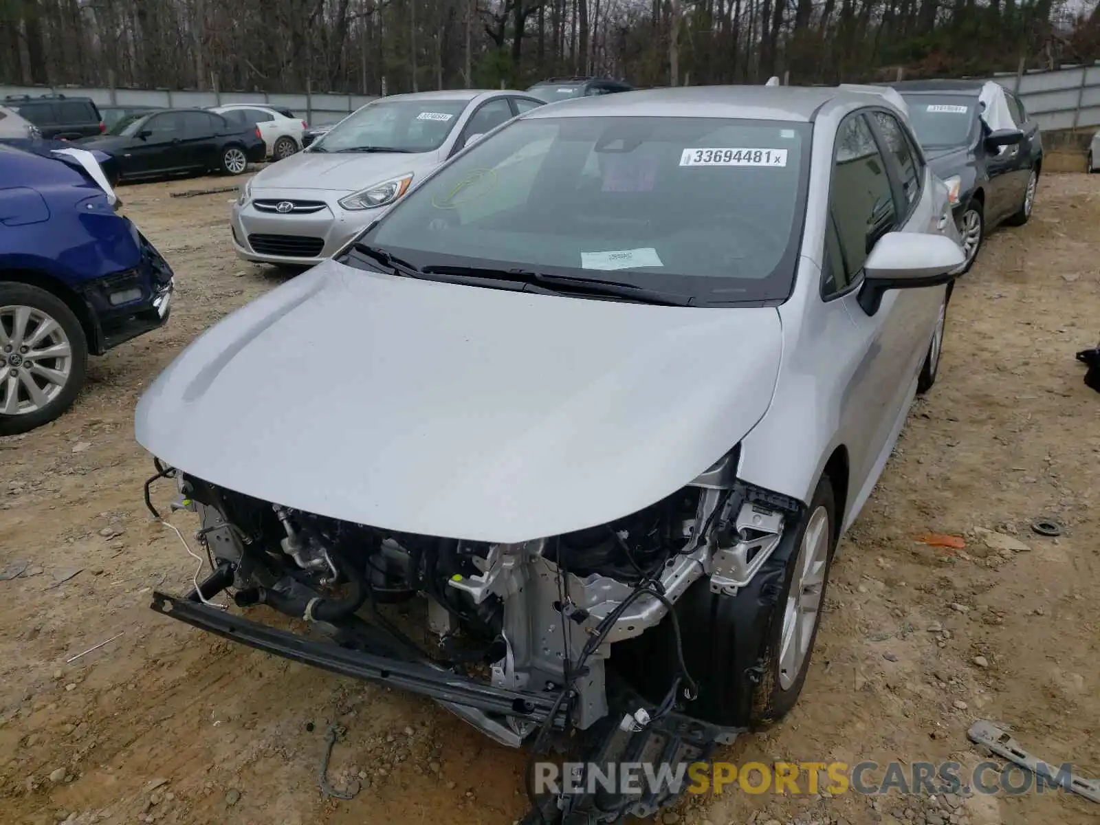 2 Photograph of a damaged car JTNK4RBE5K3057799 TOYOTA COROLLA 2019