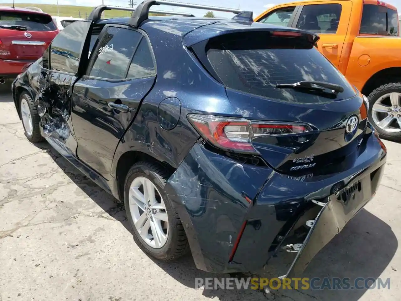 3 Photograph of a damaged car JTNK4RBE5K3058127 TOYOTA COROLLA 2019