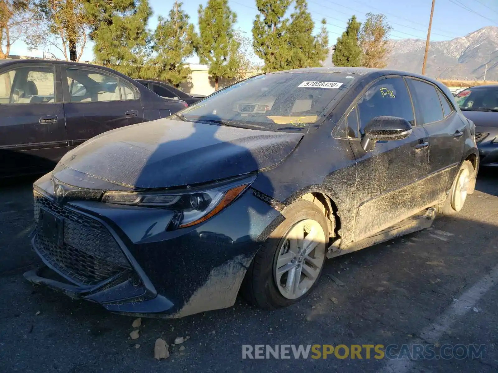 2 Photograph of a damaged car JTNK4RBE5K3058922 TOYOTA COROLLA 2019