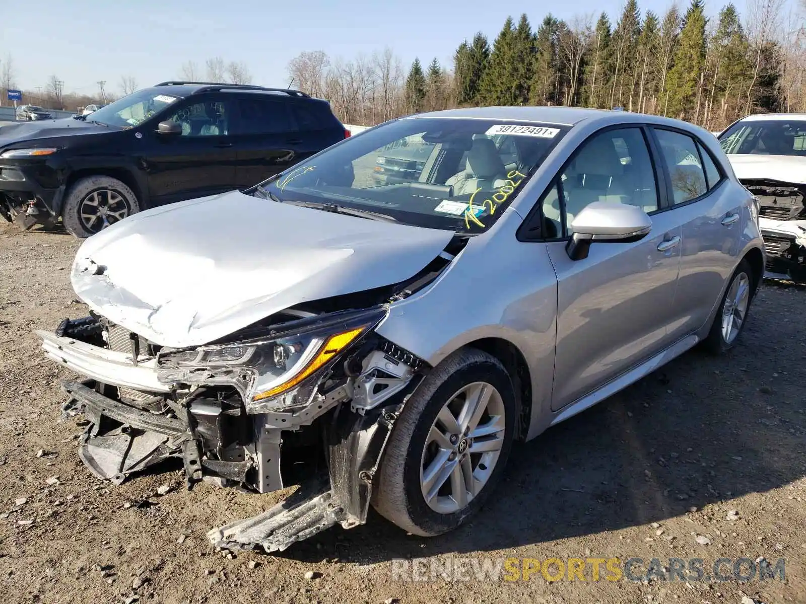 2 Photograph of a damaged car JTNK4RBE5K3059262 TOYOTA COROLLA 2019