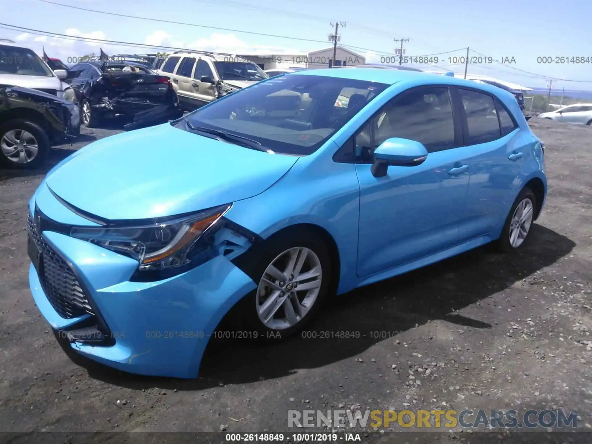 2 Photograph of a damaged car JTNK4RBE5K3059519 TOYOTA COROLLA 2019