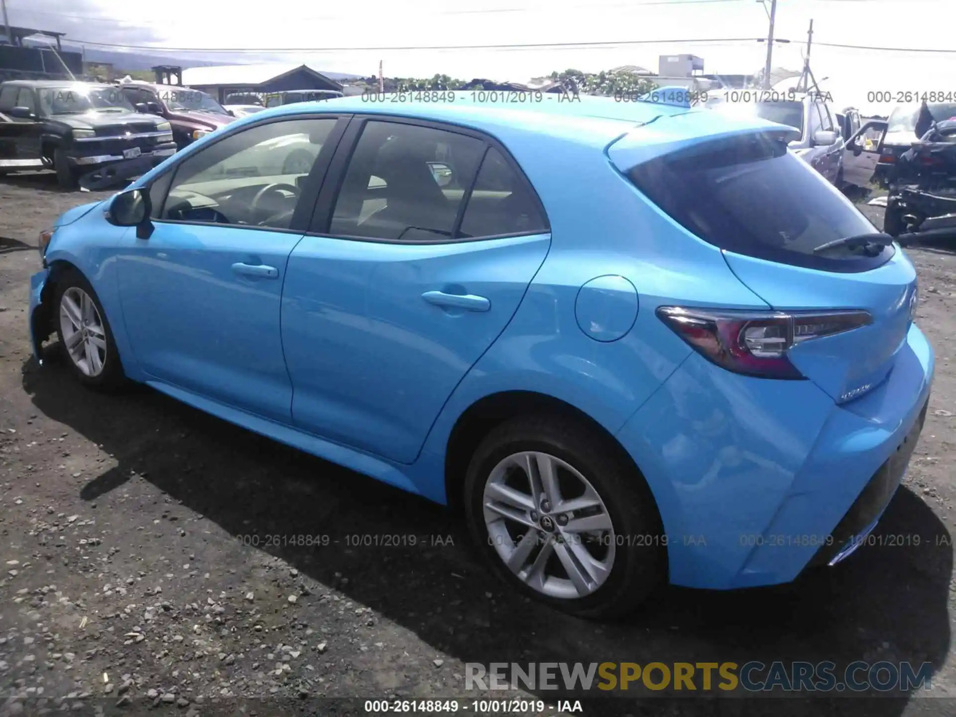 3 Photograph of a damaged car JTNK4RBE5K3059519 TOYOTA COROLLA 2019