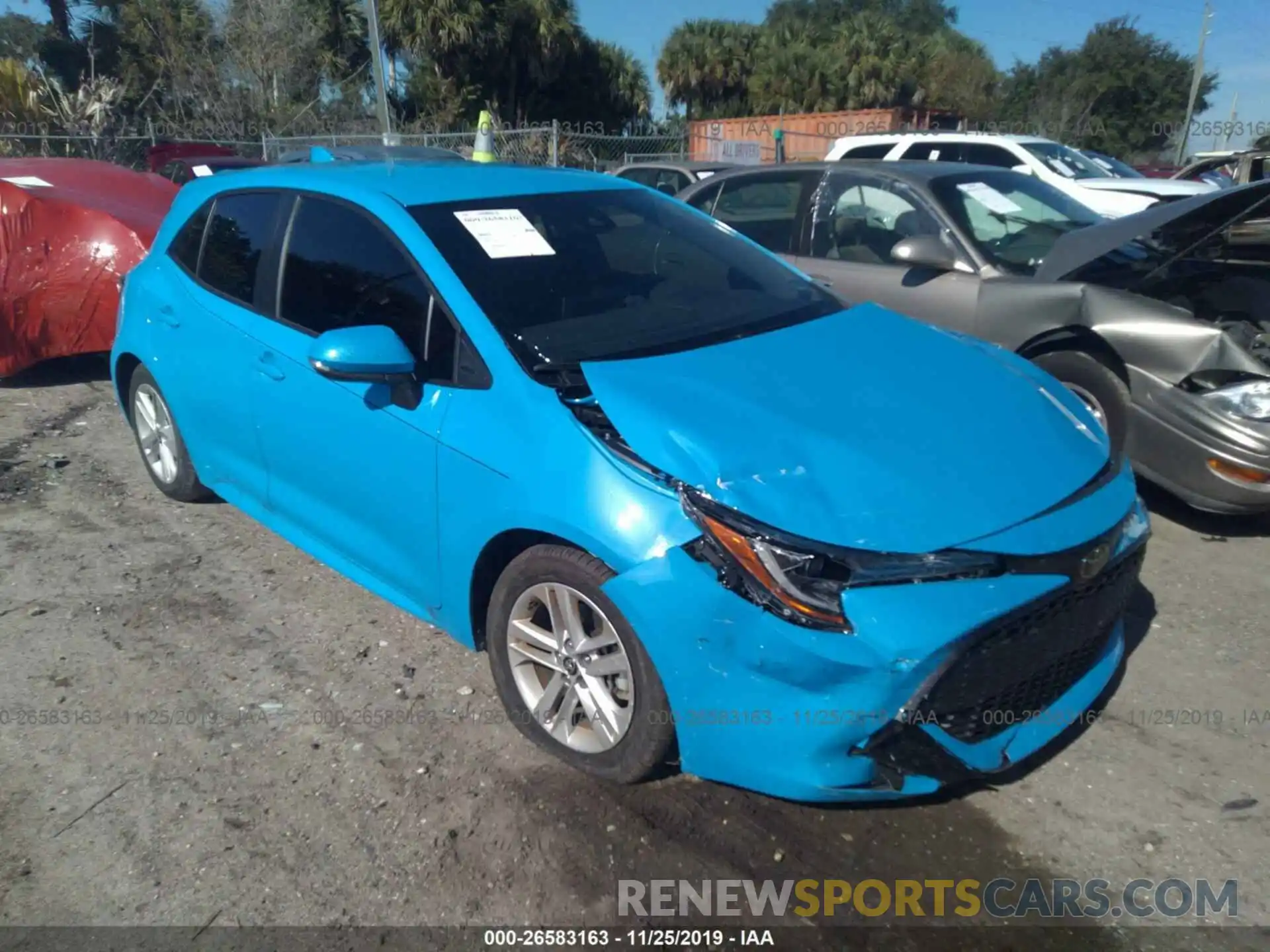 1 Photograph of a damaged car JTNK4RBE5K3059939 TOYOTA COROLLA 2019