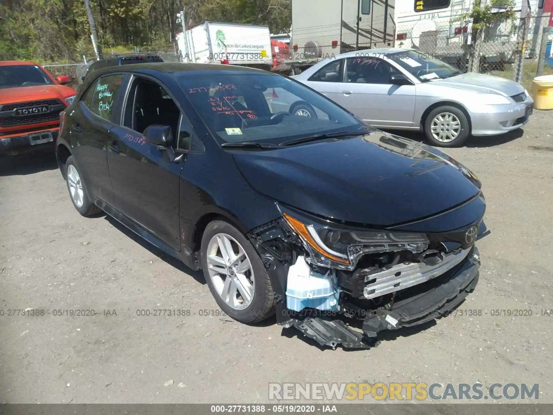 1 Photograph of a damaged car JTNK4RBE5K3060122 TOYOTA COROLLA 2019