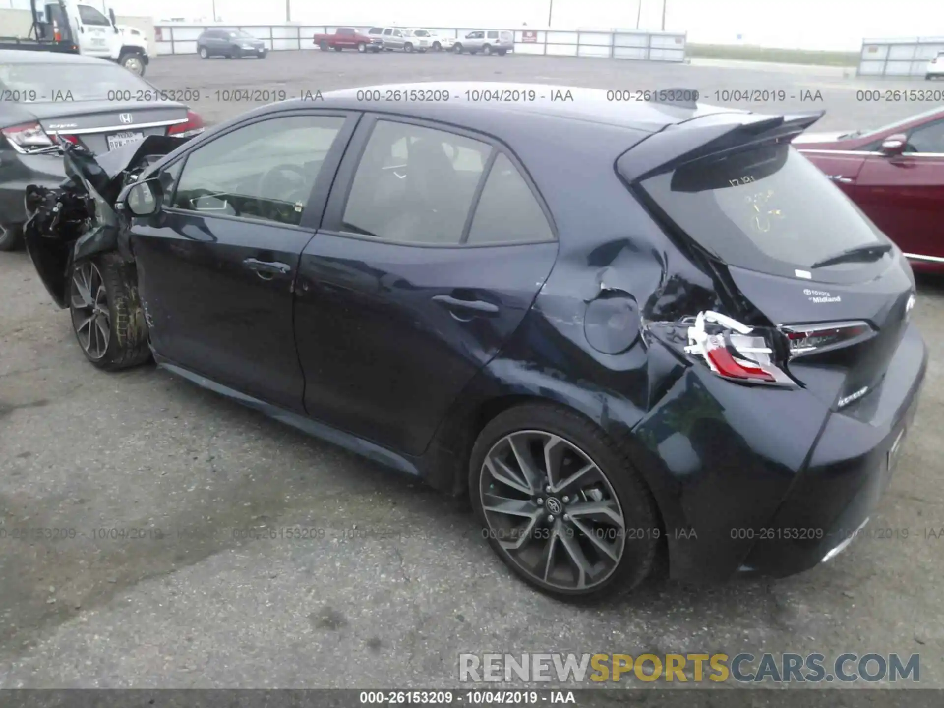 3 Photograph of a damaged car JTNK4RBE5K3061299 TOYOTA COROLLA 2019