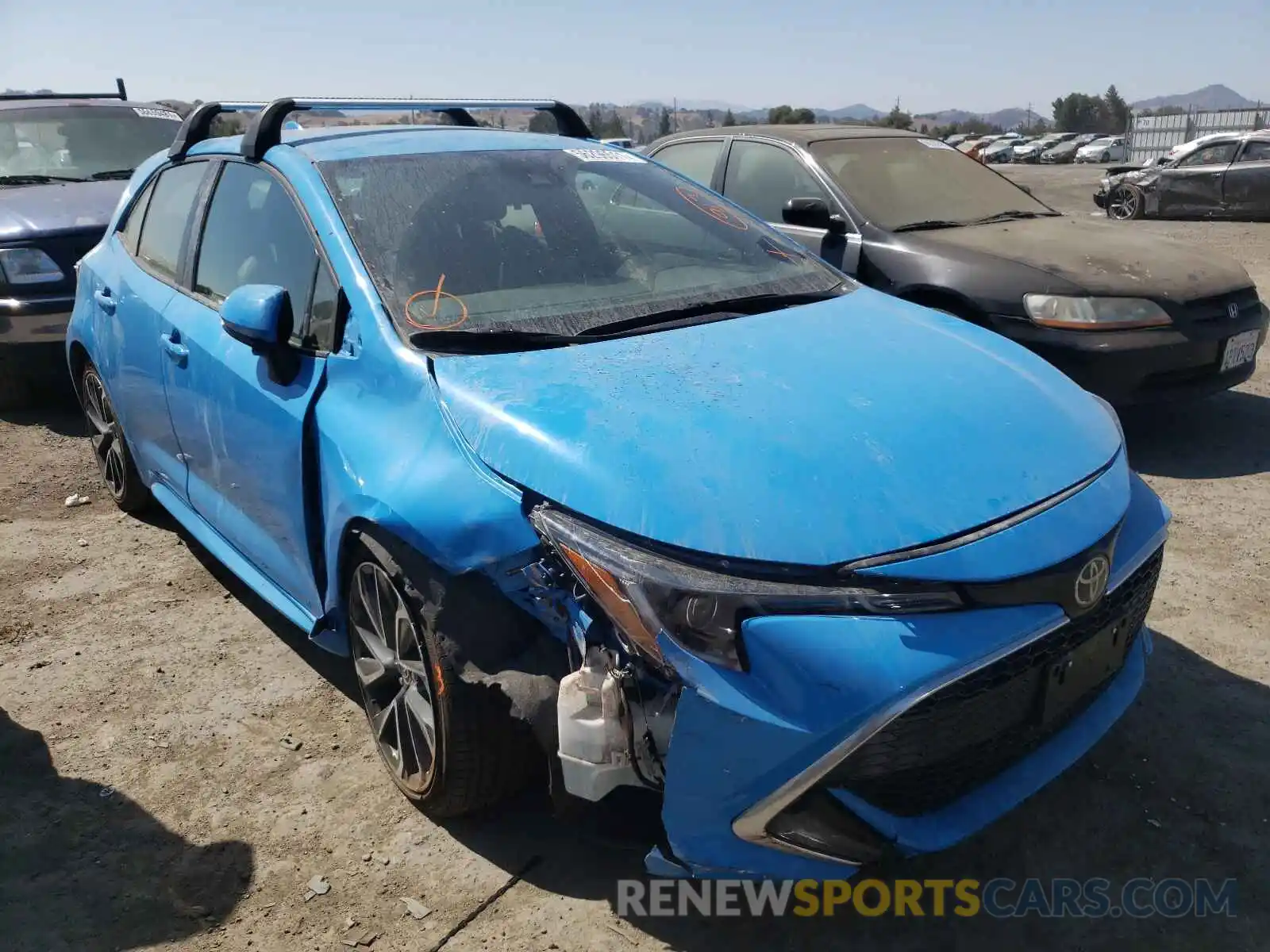 1 Photograph of a damaged car JTNK4RBE5K3062646 TOYOTA COROLLA 2019