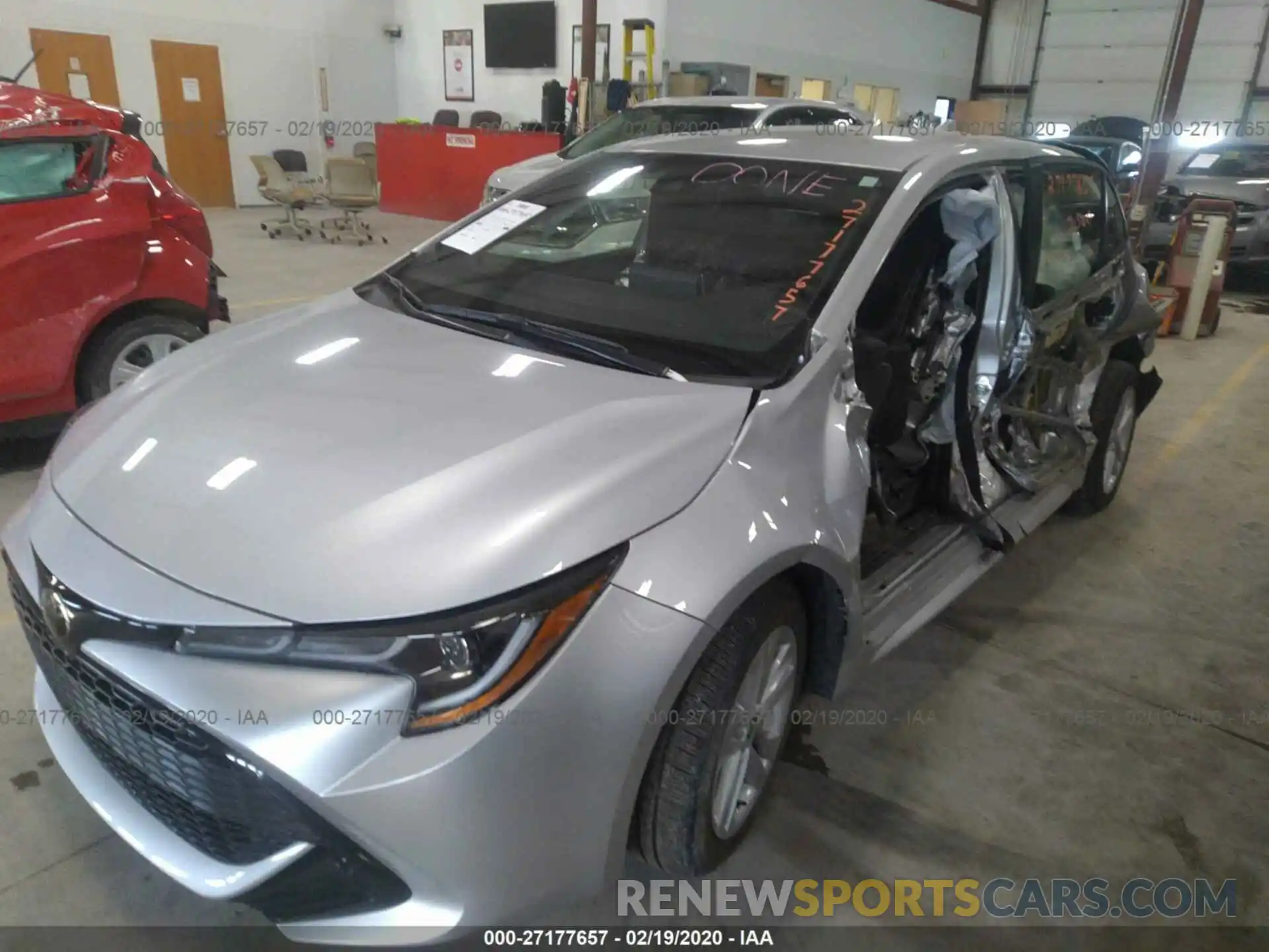 2 Photograph of a damaged car JTNK4RBE5K3063411 TOYOTA COROLLA 2019