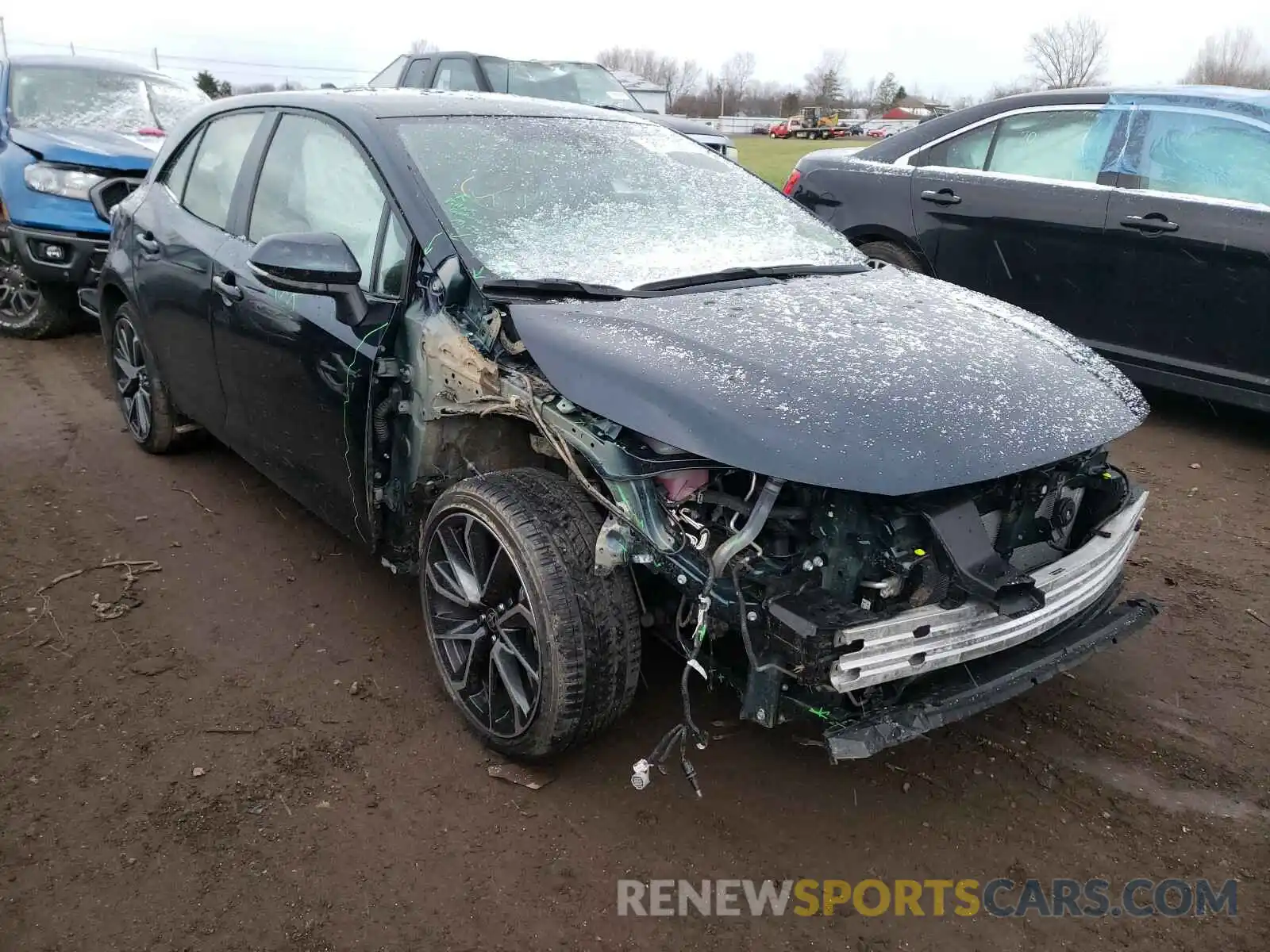 1 Photograph of a damaged car JTNK4RBE5K3064770 TOYOTA COROLLA 2019