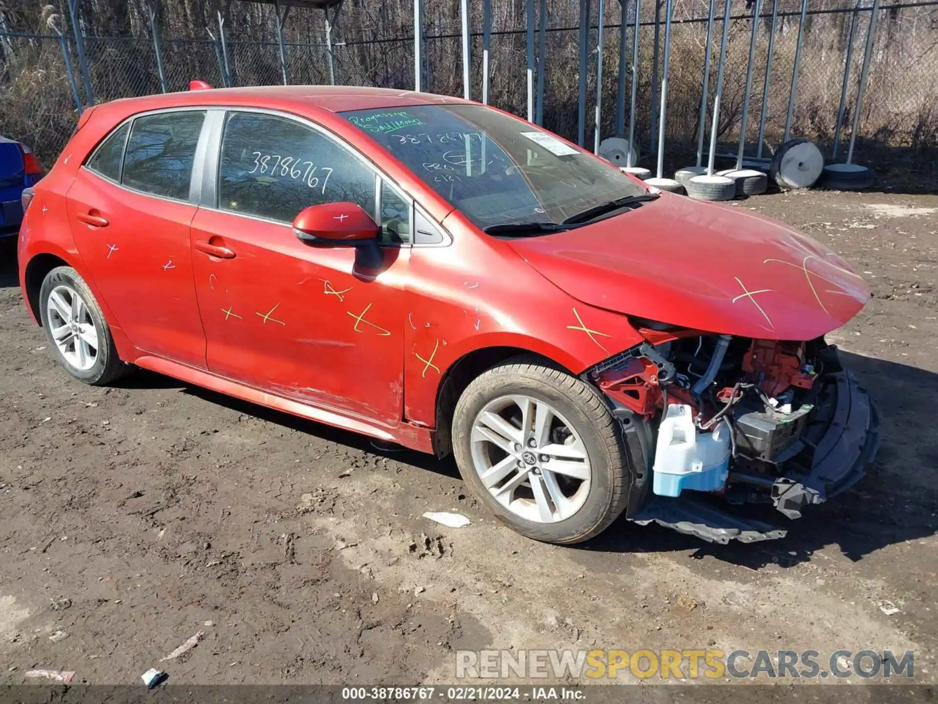 1 Photograph of a damaged car JTNK4RBE5K3066549 TOYOTA COROLLA 2019