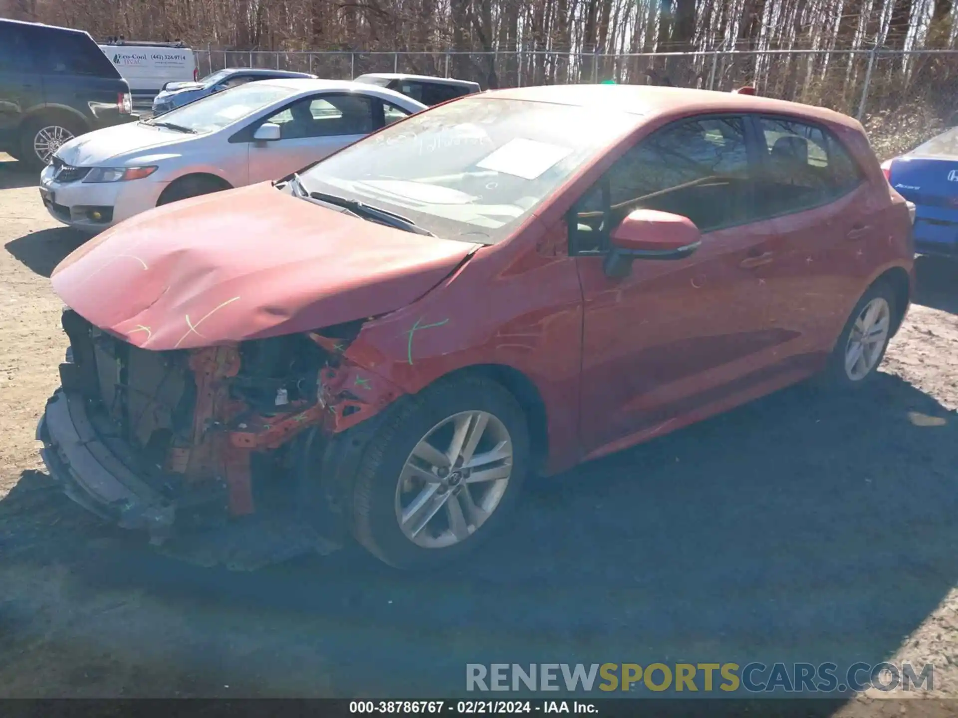 2 Photograph of a damaged car JTNK4RBE5K3066549 TOYOTA COROLLA 2019