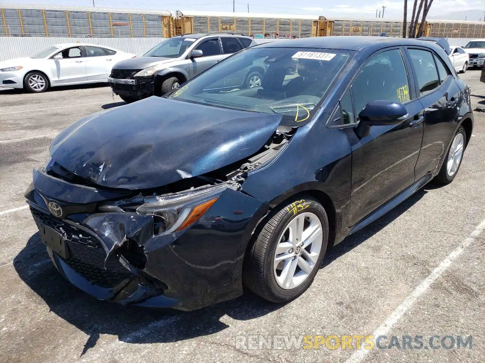 2 Photograph of a damaged car JTNK4RBE6K3003850 TOYOTA COROLLA 2019