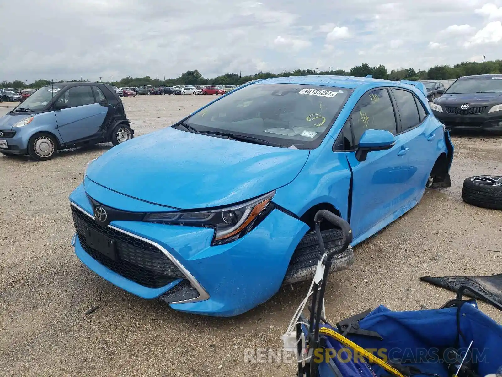 2 Photograph of a damaged car JTNK4RBE6K3004660 TOYOTA COROLLA 2019