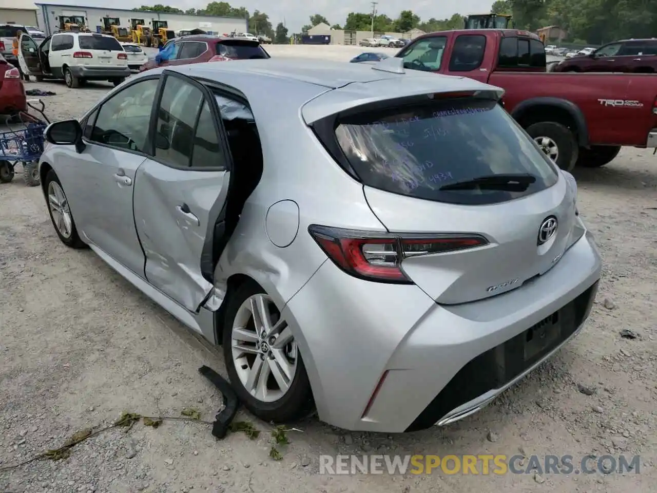 3 Photograph of a damaged car JTNK4RBE6K3004934 TOYOTA COROLLA 2019