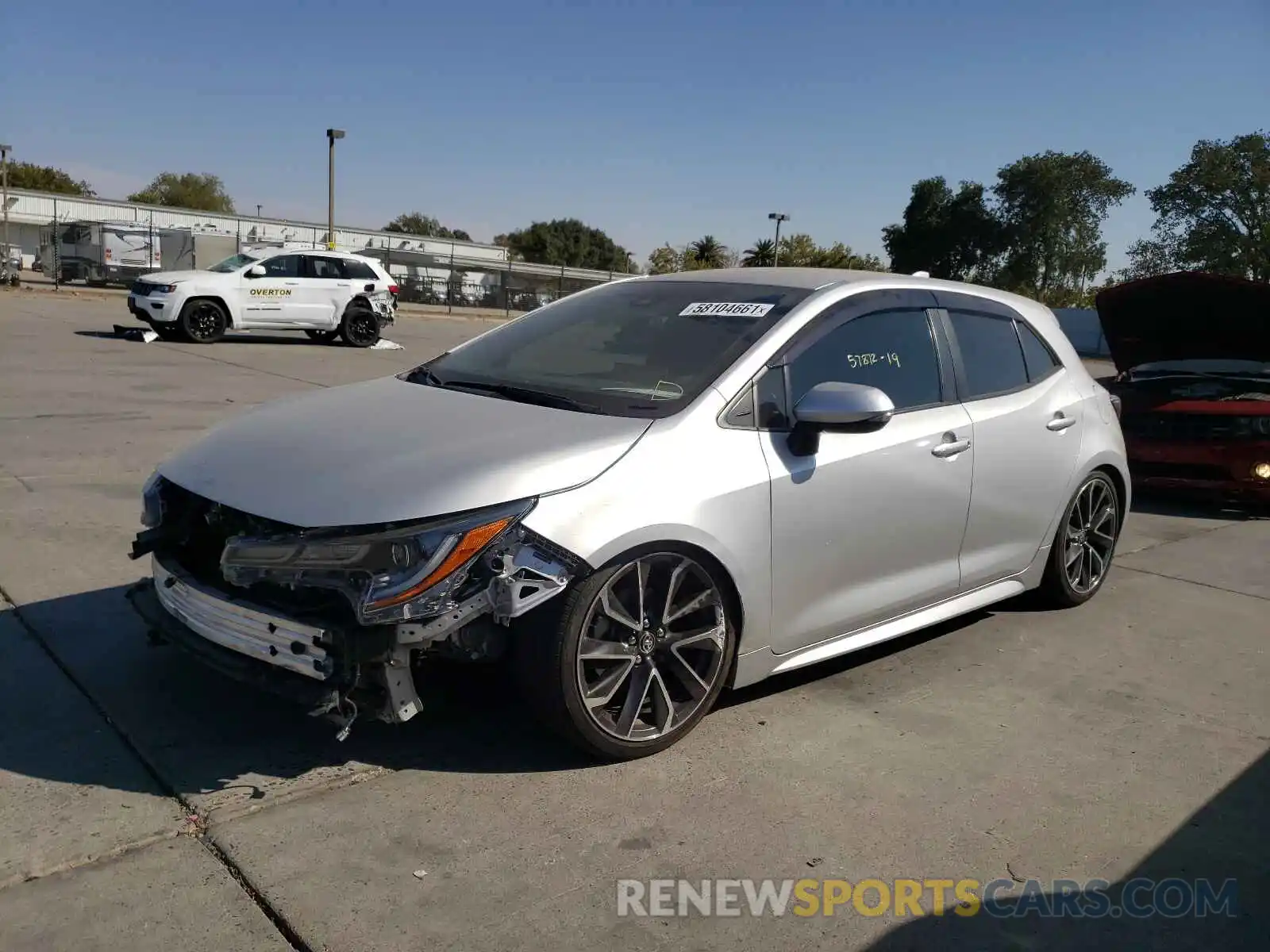 2 Photograph of a damaged car JTNK4RBE6K3006067 TOYOTA COROLLA 2019