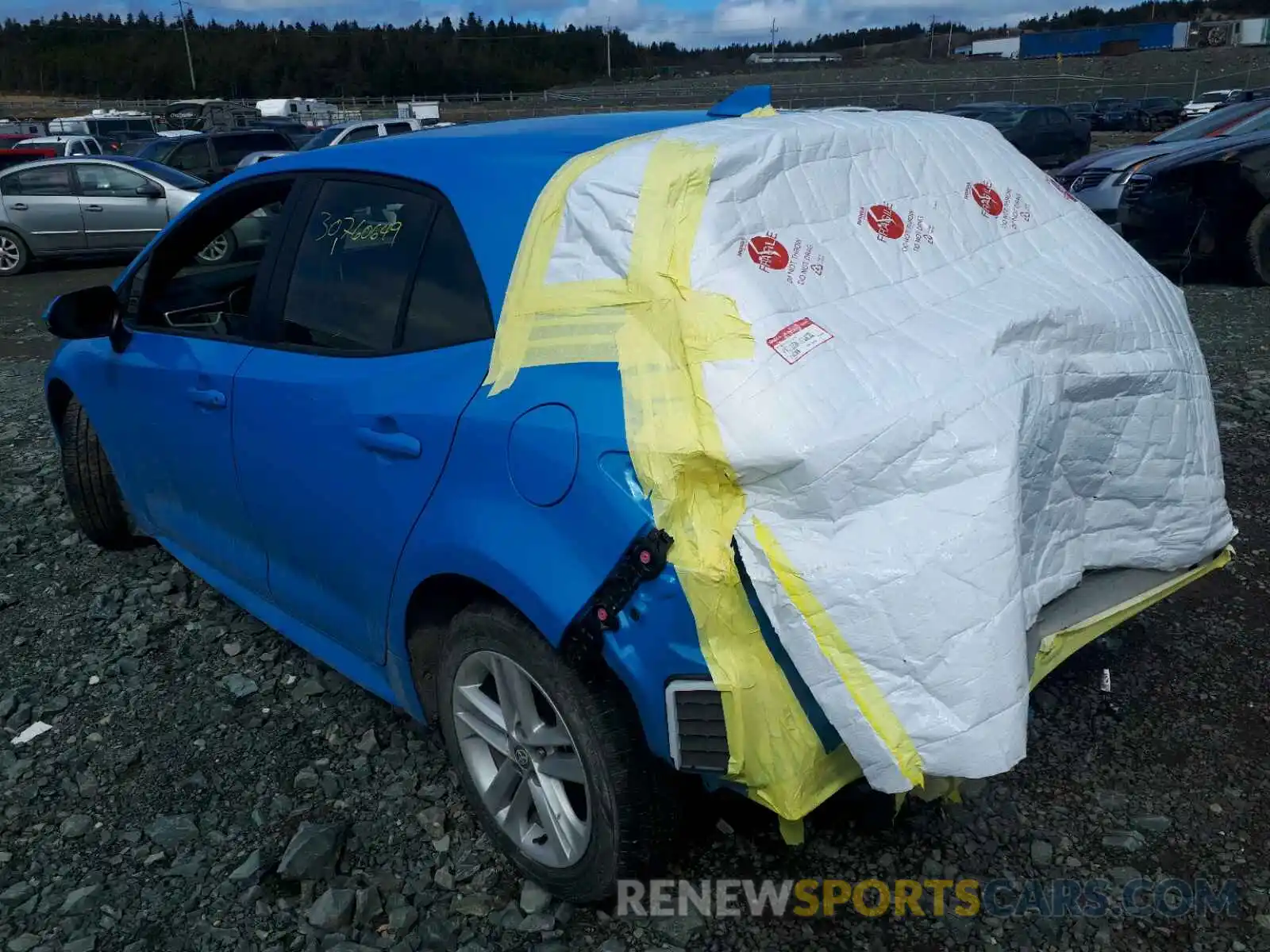 3 Photograph of a damaged car JTNK4RBE6K3009762 TOYOTA COROLLA 2019