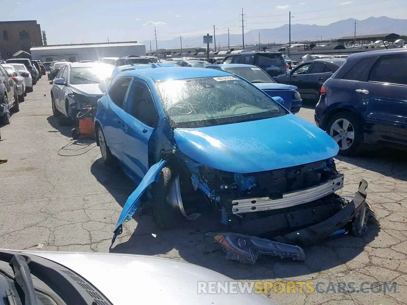 1 Photograph of a damaged car JTNK4RBE6K3010765 TOYOTA COROLLA 2019