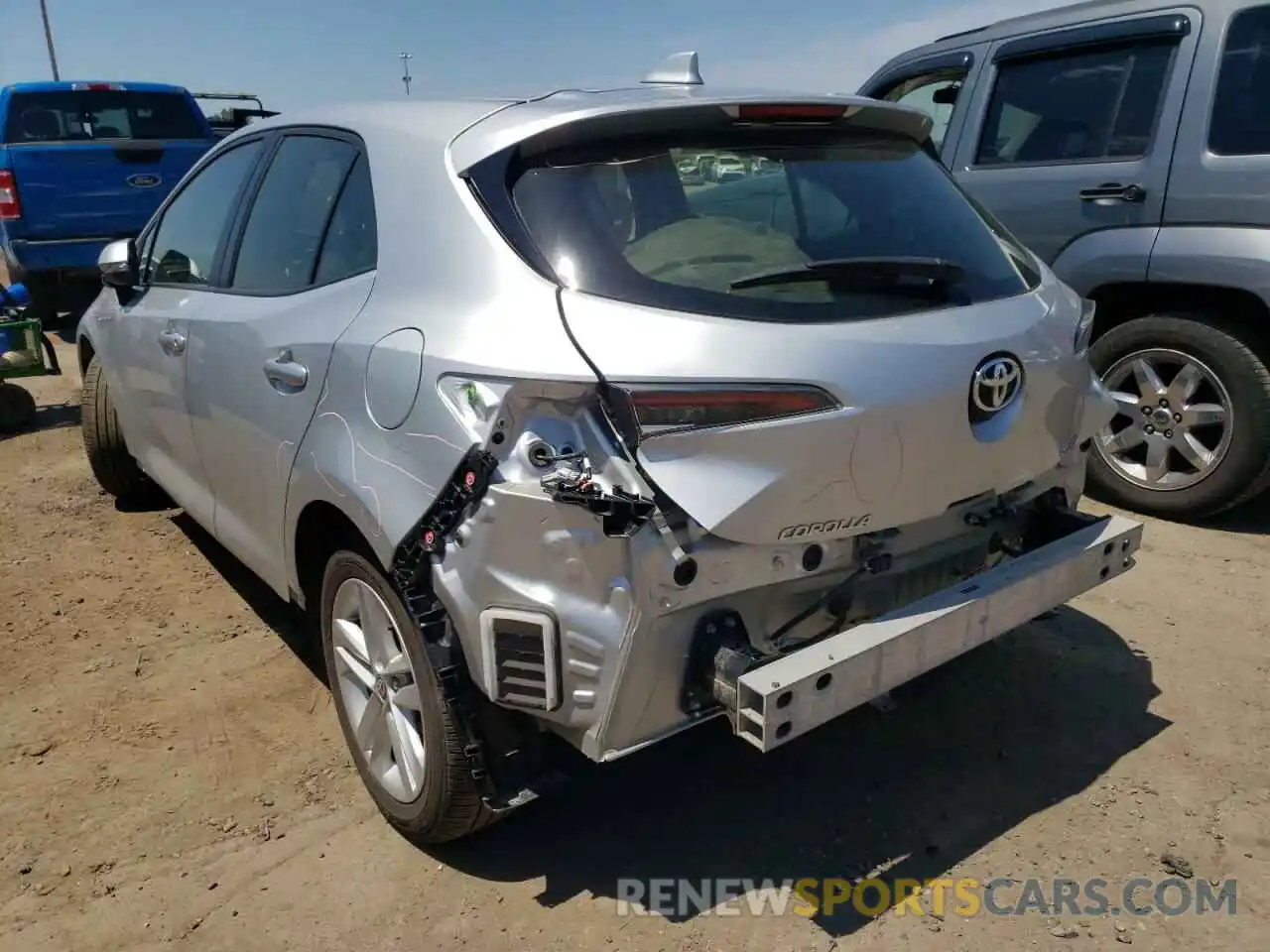 3 Photograph of a damaged car JTNK4RBE6K3016985 TOYOTA COROLLA 2019