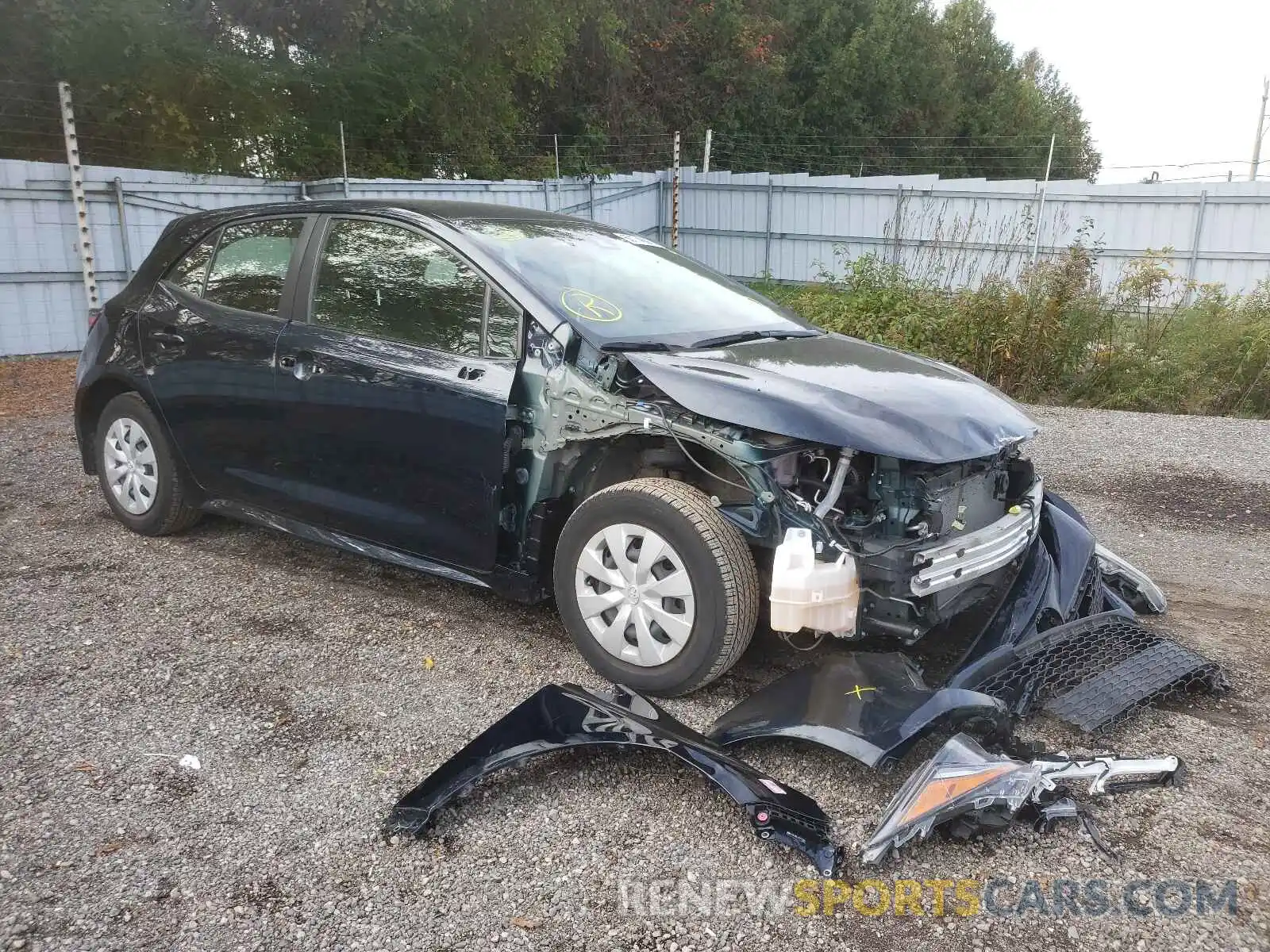 1 Photograph of a damaged car JTNK4RBE6K3017764 TOYOTA COROLLA 2019