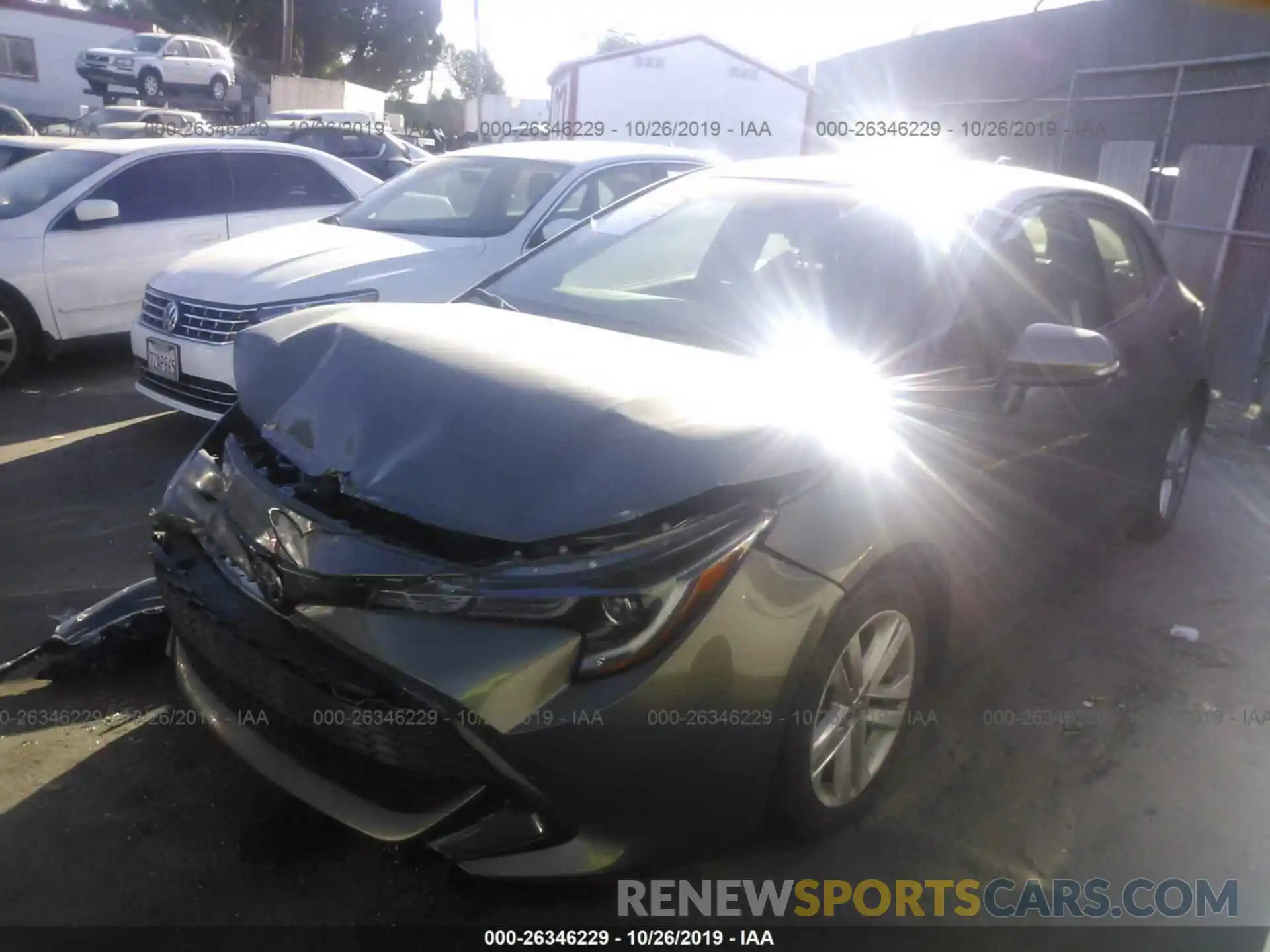 2 Photograph of a damaged car JTNK4RBE6K3020342 TOYOTA COROLLA 2019