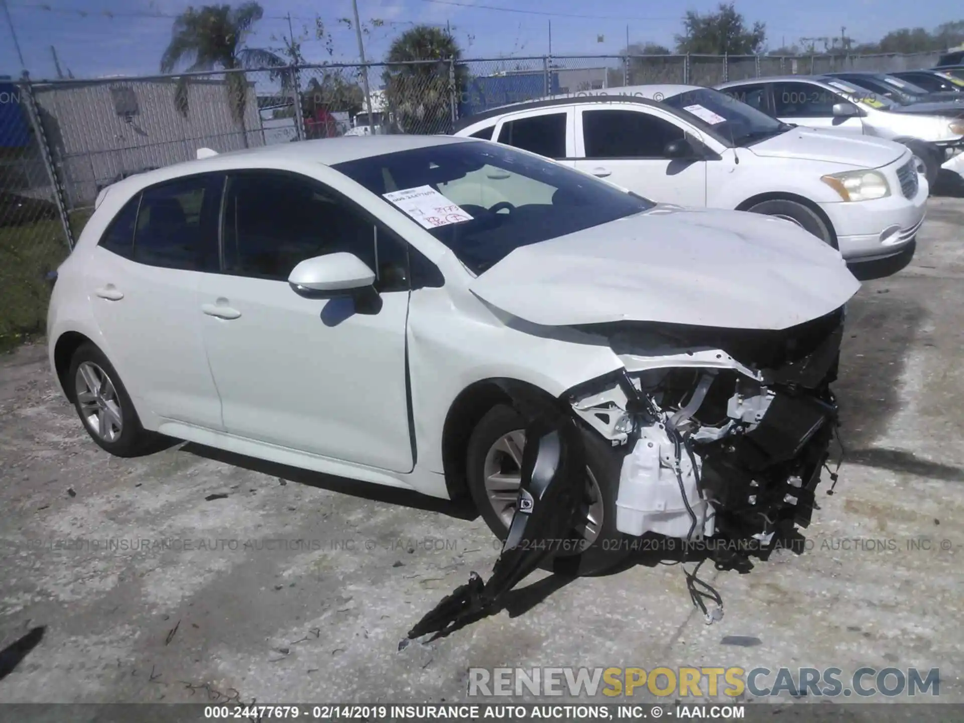 1 Photograph of a damaged car JTNK4RBE6K3023676 TOYOTA COROLLA 2019