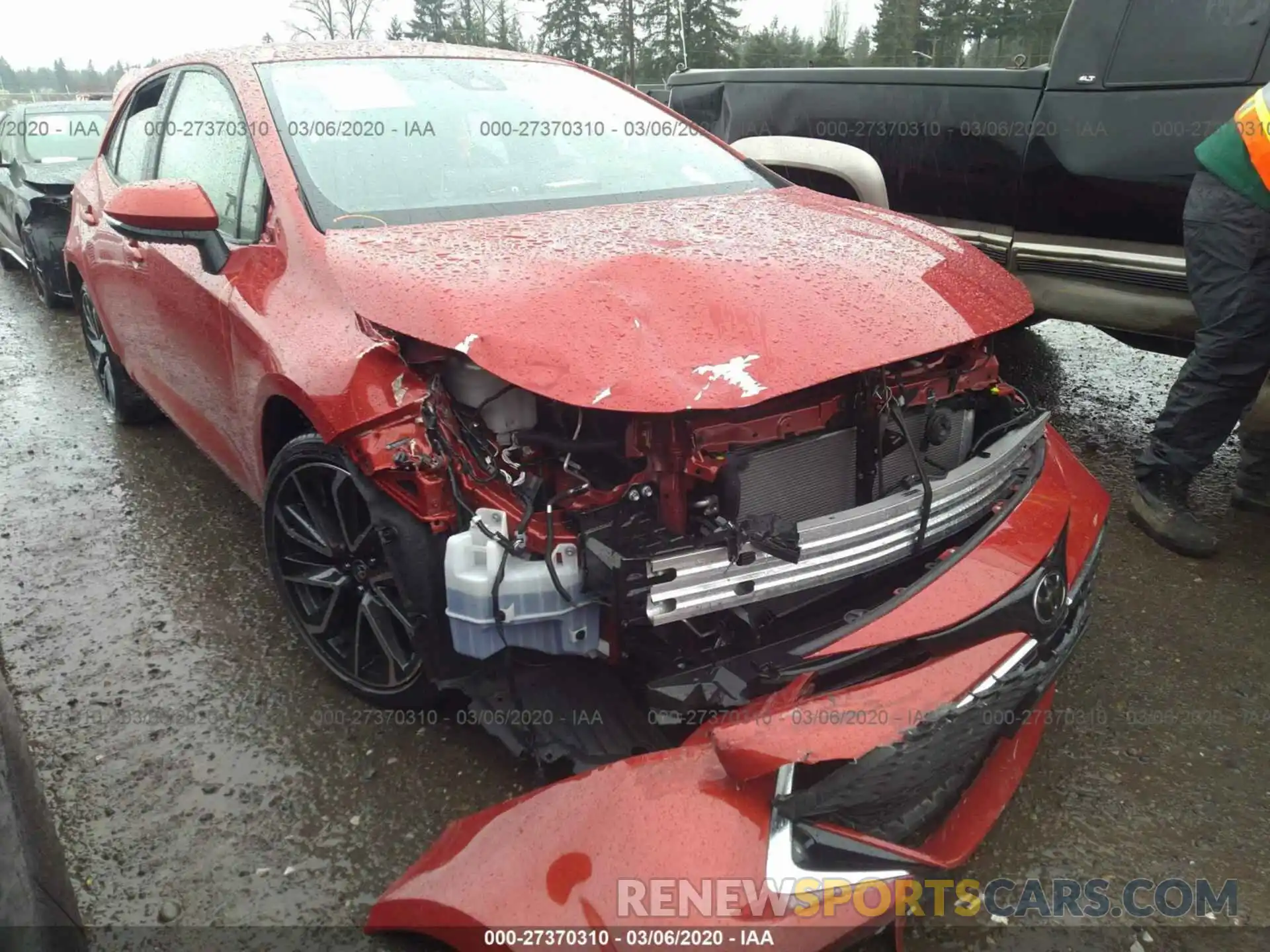 1 Photograph of a damaged car JTNK4RBE6K3027825 TOYOTA COROLLA 2019