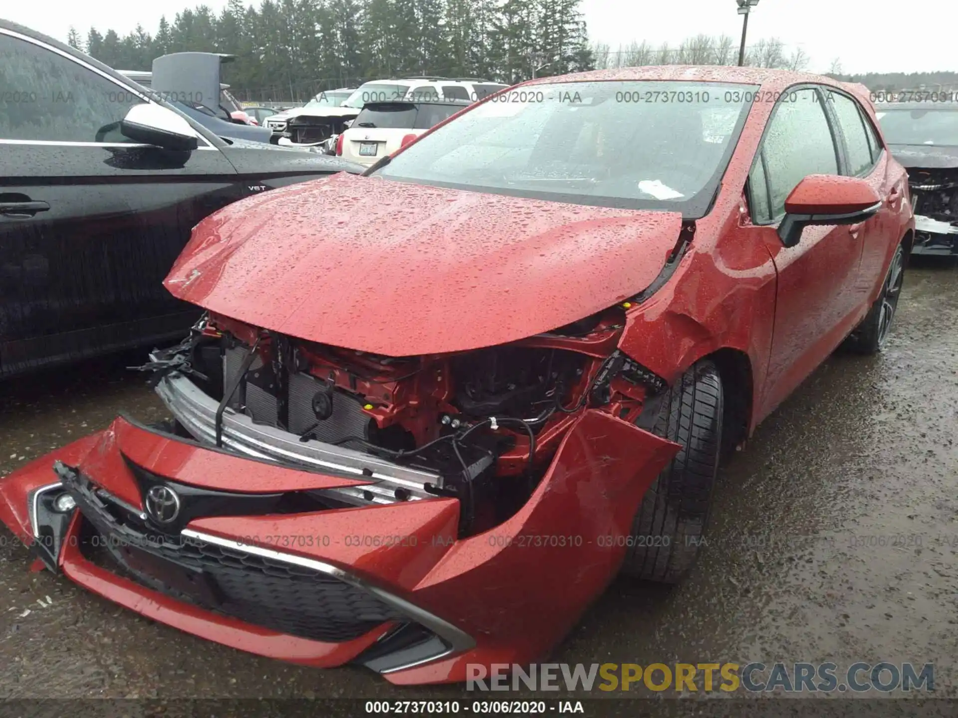 2 Photograph of a damaged car JTNK4RBE6K3027825 TOYOTA COROLLA 2019