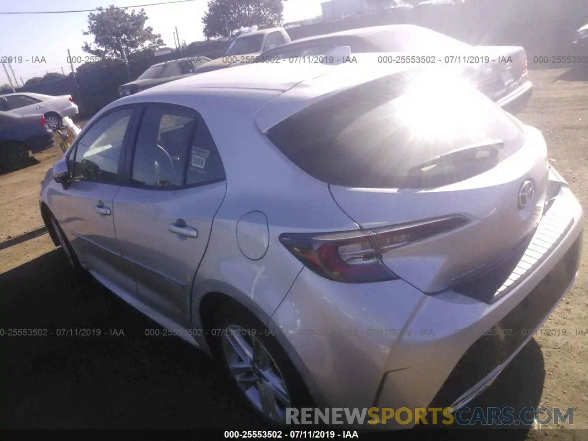 3 Photograph of a damaged car JTNK4RBE6K3028070 TOYOTA COROLLA 2019