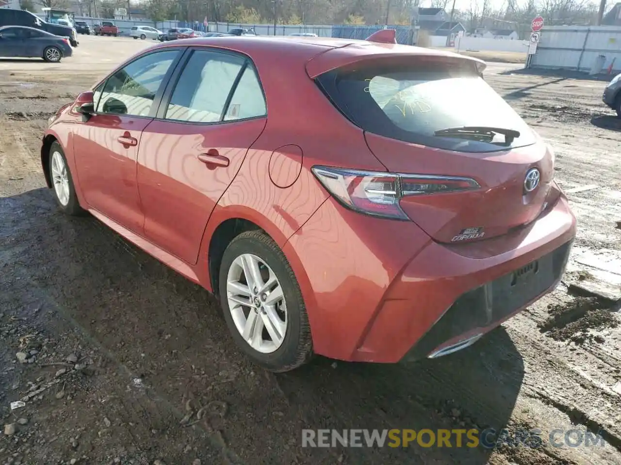 3 Photograph of a damaged car JTNK4RBE6K3028778 TOYOTA COROLLA 2019