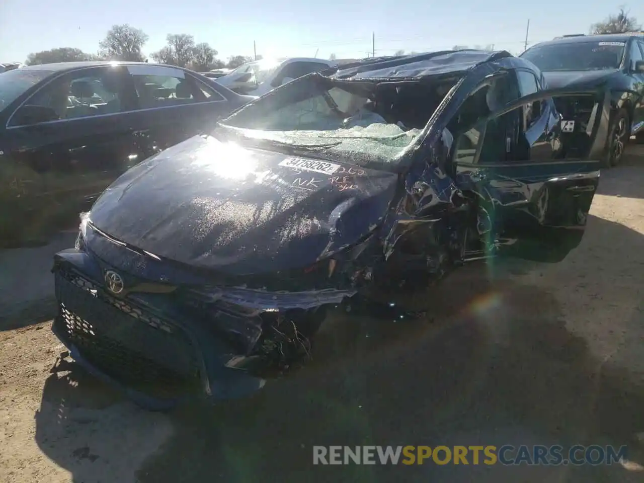 2 Photograph of a damaged car JTNK4RBE6K3028943 TOYOTA COROLLA 2019