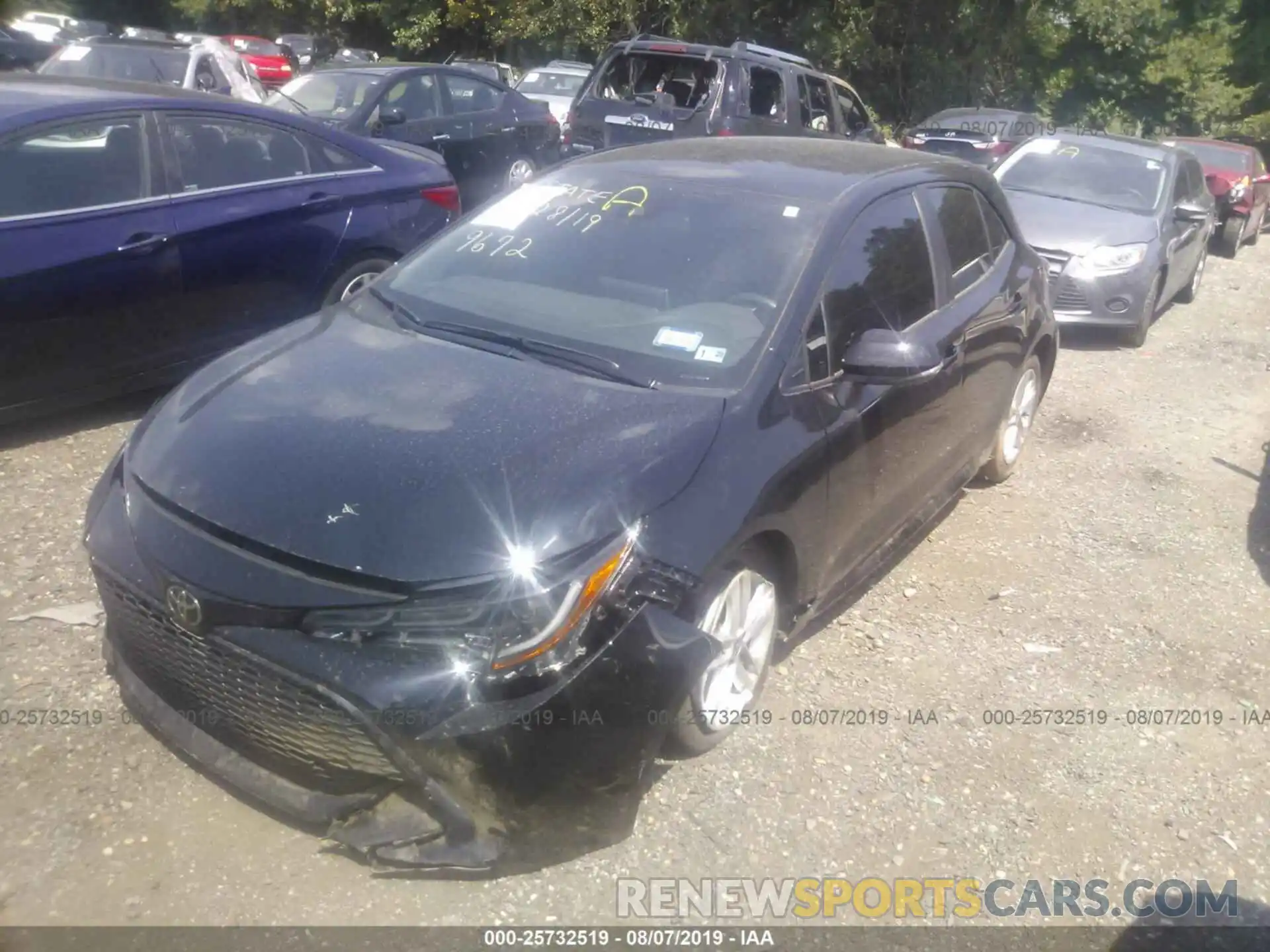 2 Photograph of a damaged car JTNK4RBE6K3029672 TOYOTA COROLLA 2019