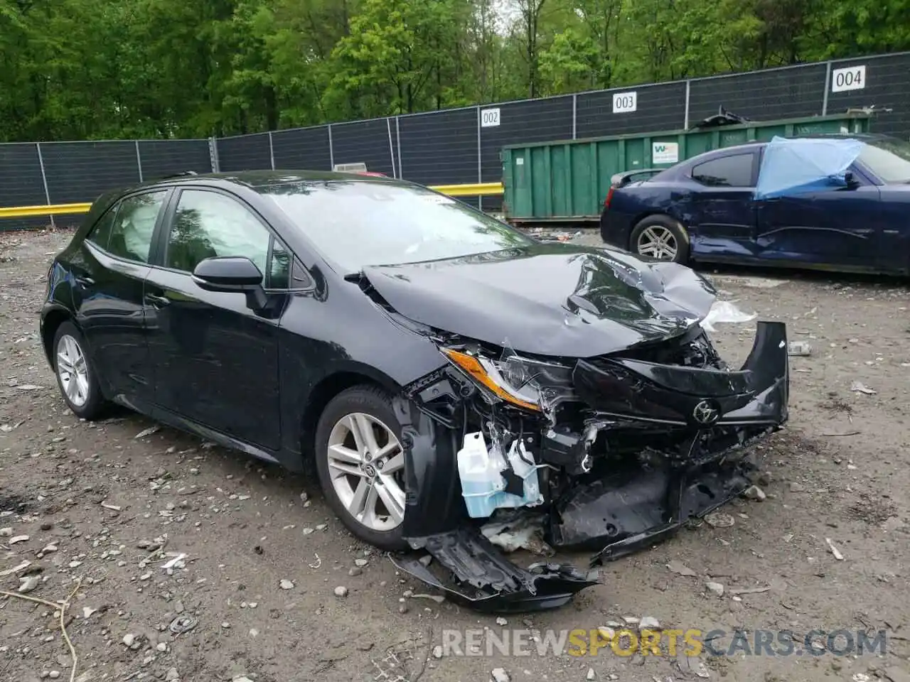 1 Photograph of a damaged car JTNK4RBE6K3032345 TOYOTA COROLLA 2019