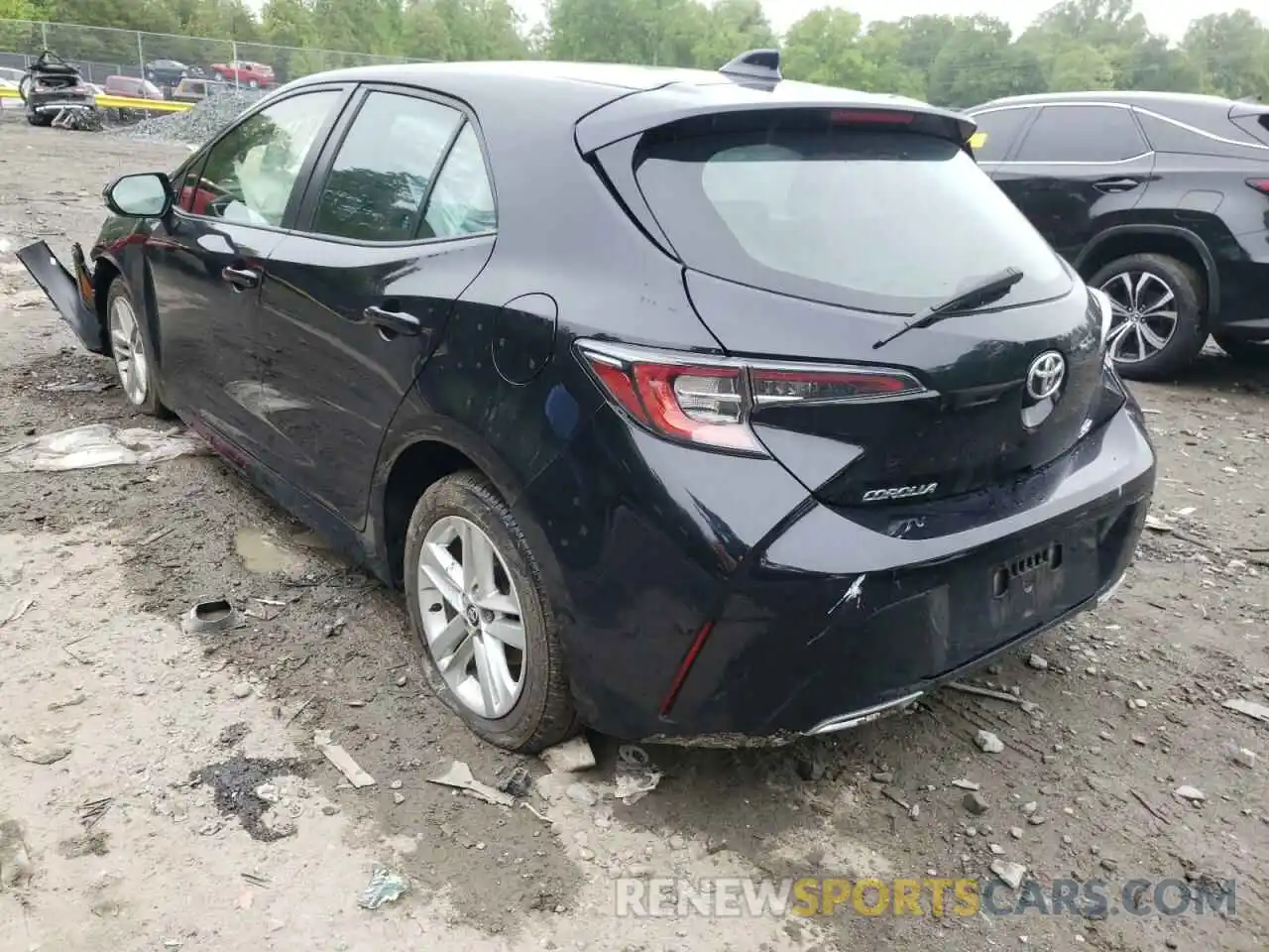 3 Photograph of a damaged car JTNK4RBE6K3032345 TOYOTA COROLLA 2019