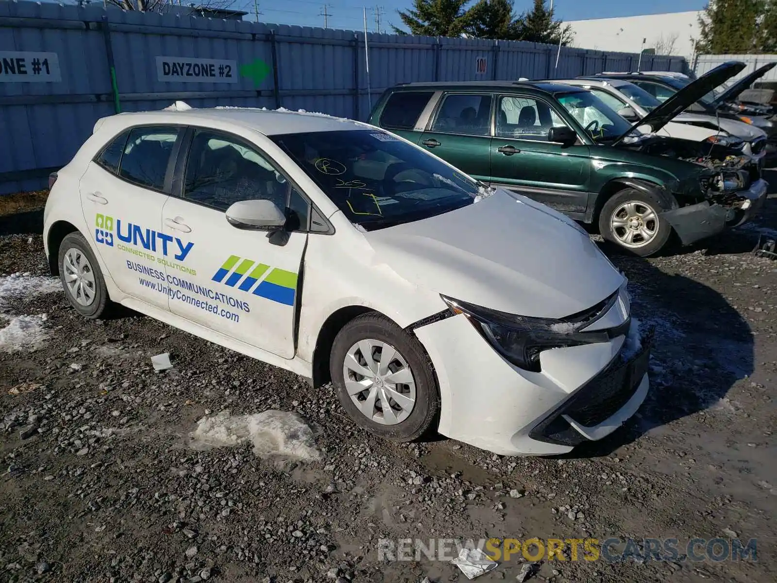 1 Photograph of a damaged car JTNK4RBE6K3033172 TOYOTA COROLLA 2019