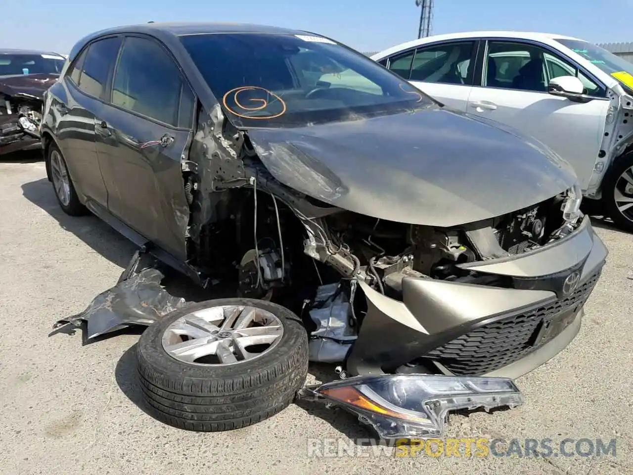 1 Photograph of a damaged car JTNK4RBE6K3034757 TOYOTA COROLLA 2019