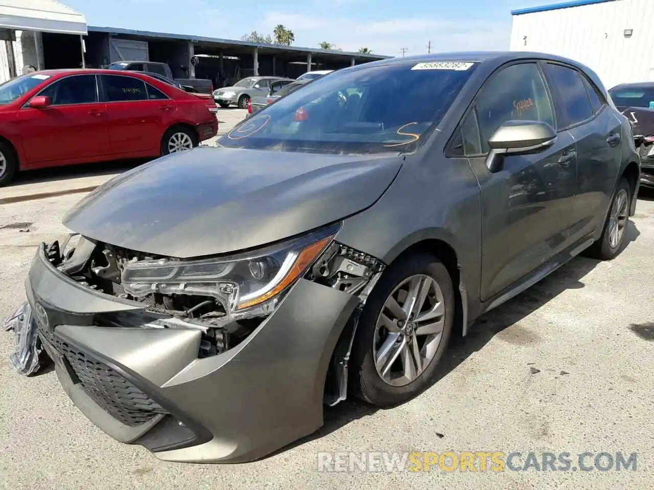 2 Photograph of a damaged car JTNK4RBE6K3034757 TOYOTA COROLLA 2019