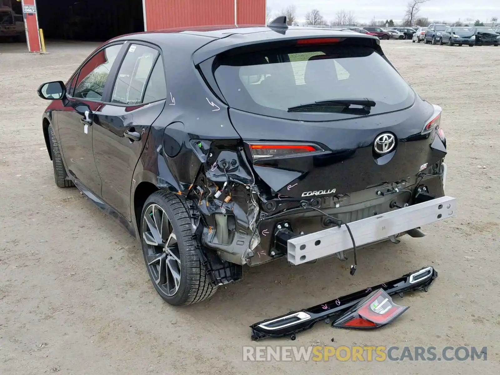 3 Photograph of a damaged car JTNK4RBE6K3037545 TOYOTA COROLLA 2019