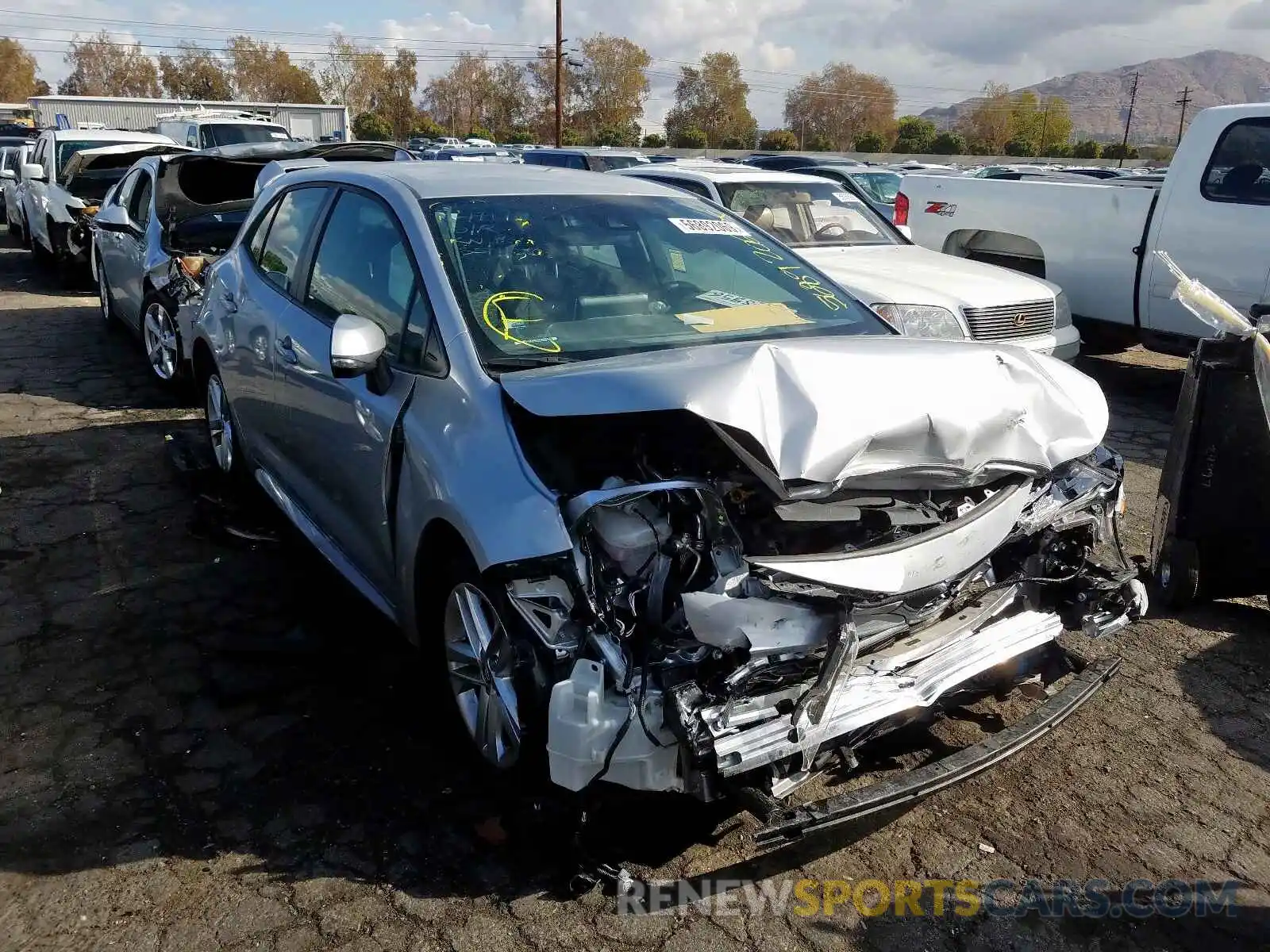 1 Photograph of a damaged car JTNK4RBE6K3037951 TOYOTA COROLLA 2019