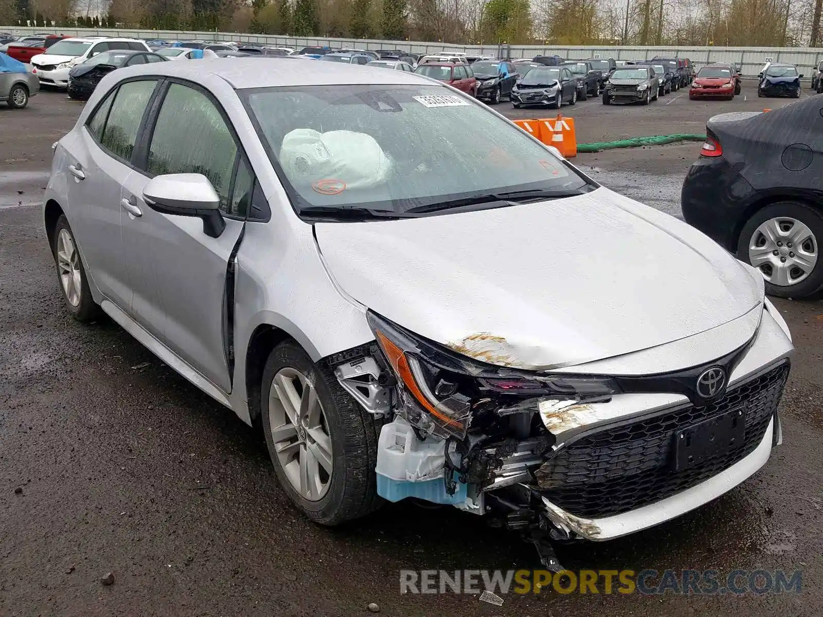 1 Photograph of a damaged car JTNK4RBE6K3038565 TOYOTA COROLLA 2019