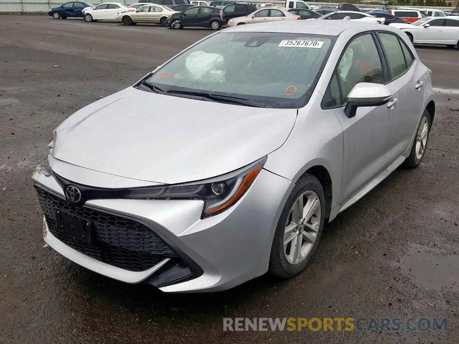 2 Photograph of a damaged car JTNK4RBE6K3038565 TOYOTA COROLLA 2019