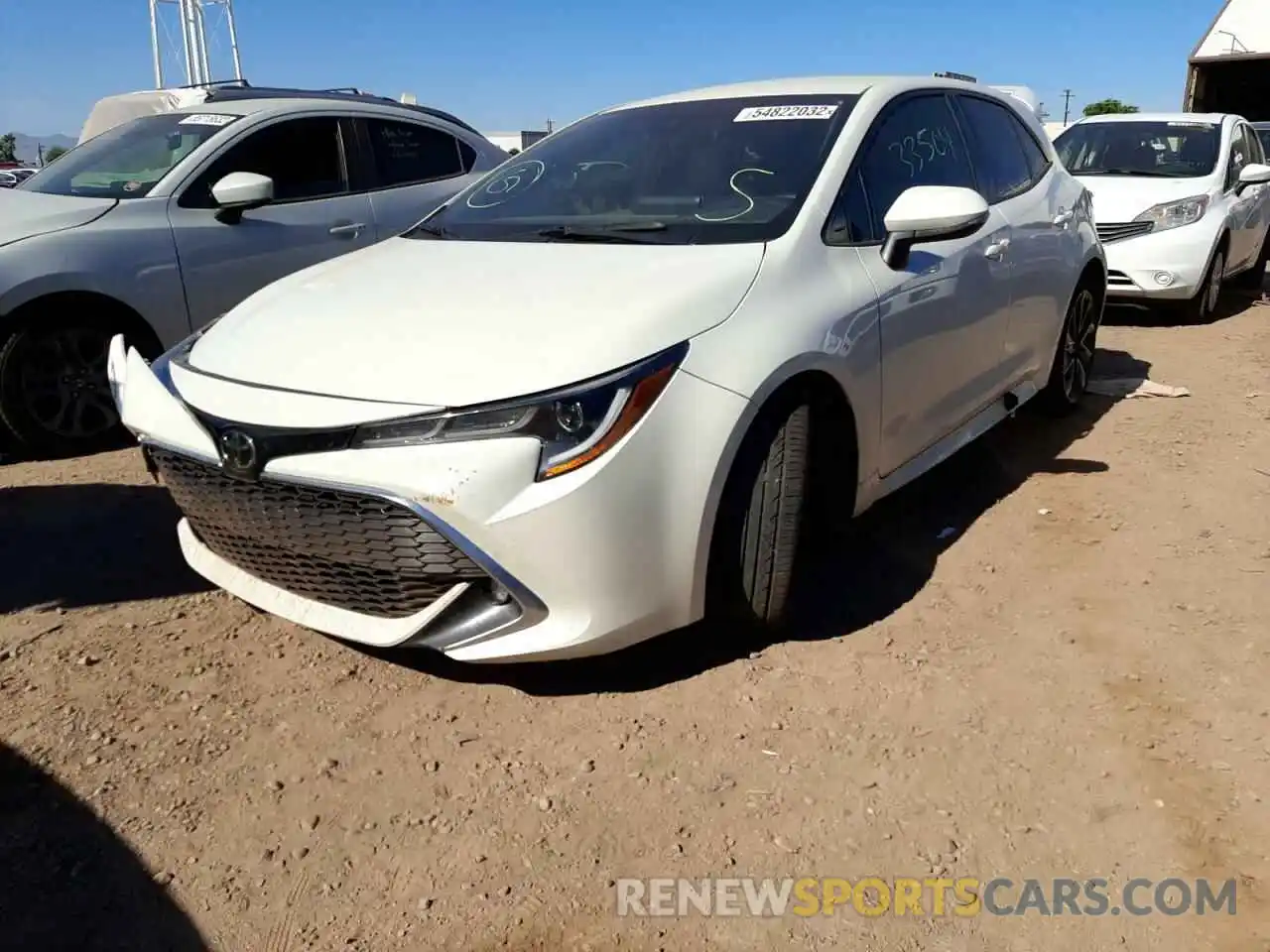 2 Photograph of a damaged car JTNK4RBE6K3040476 TOYOTA COROLLA 2019