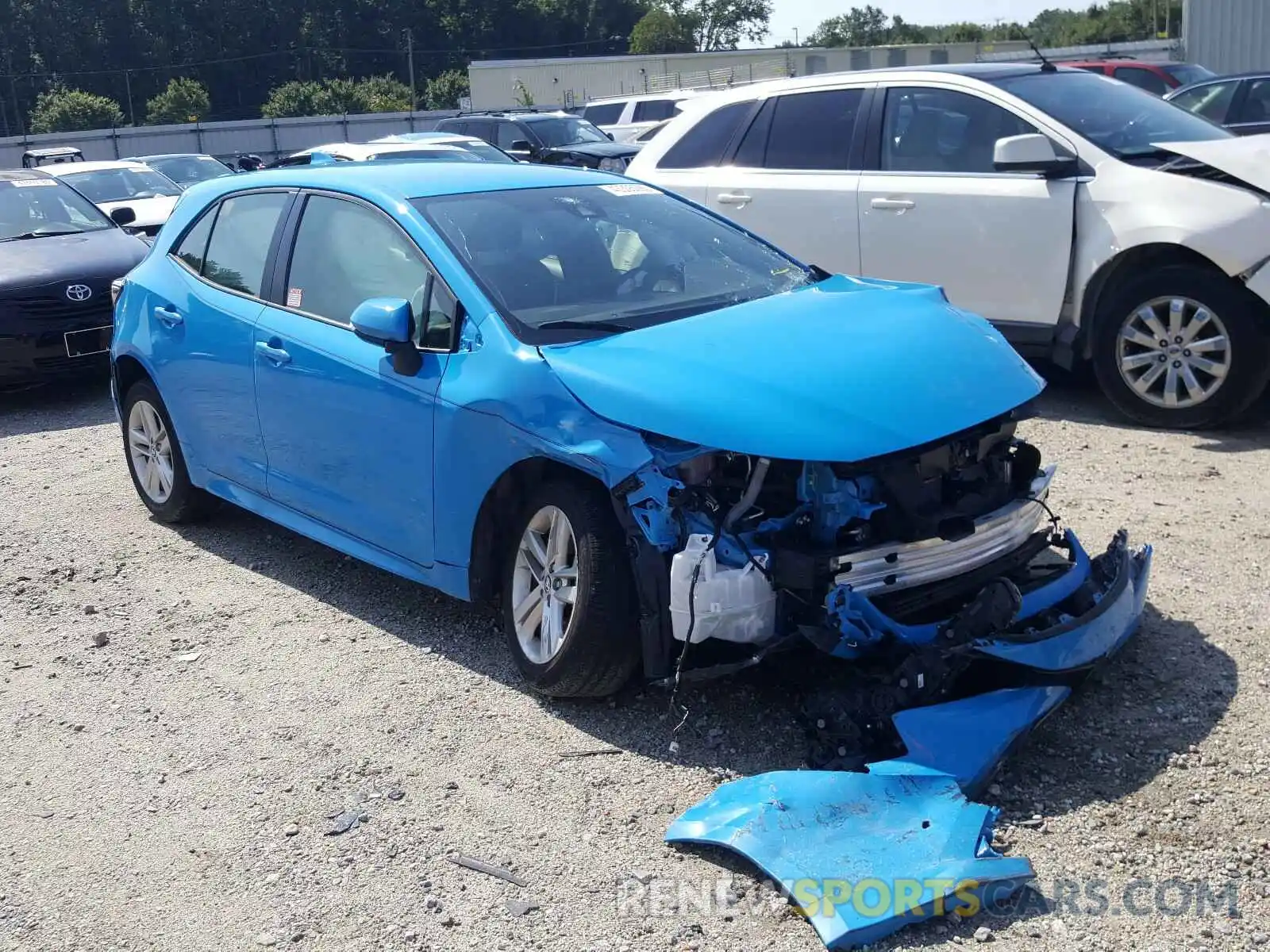 1 Photograph of a damaged car JTNK4RBE6K3040591 TOYOTA COROLLA 2019