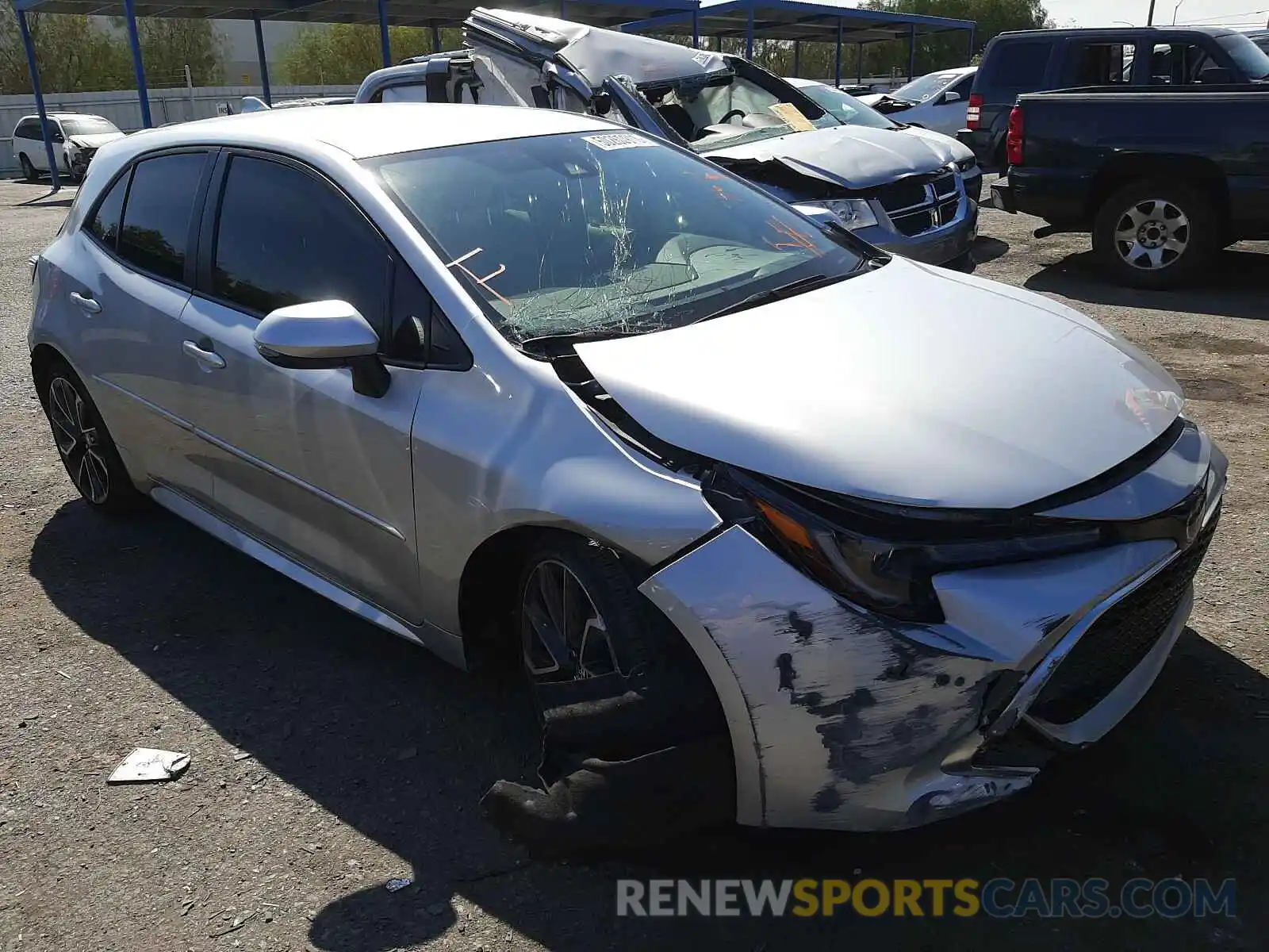 1 Photograph of a damaged car JTNK4RBE6K3040767 TOYOTA COROLLA 2019