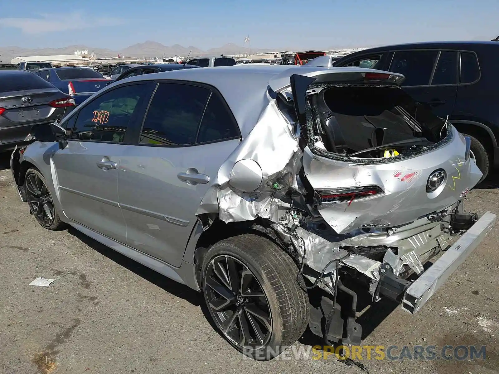 3 Photograph of a damaged car JTNK4RBE6K3040767 TOYOTA COROLLA 2019