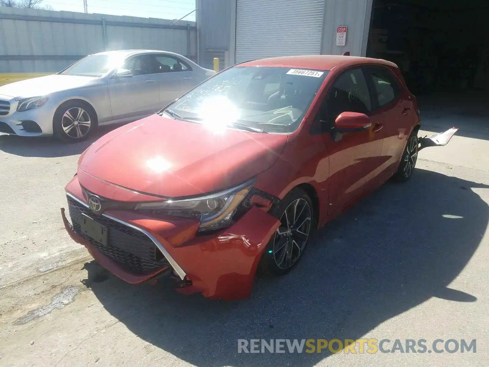 2 Photograph of a damaged car JTNK4RBE6K3044642 TOYOTA COROLLA 2019