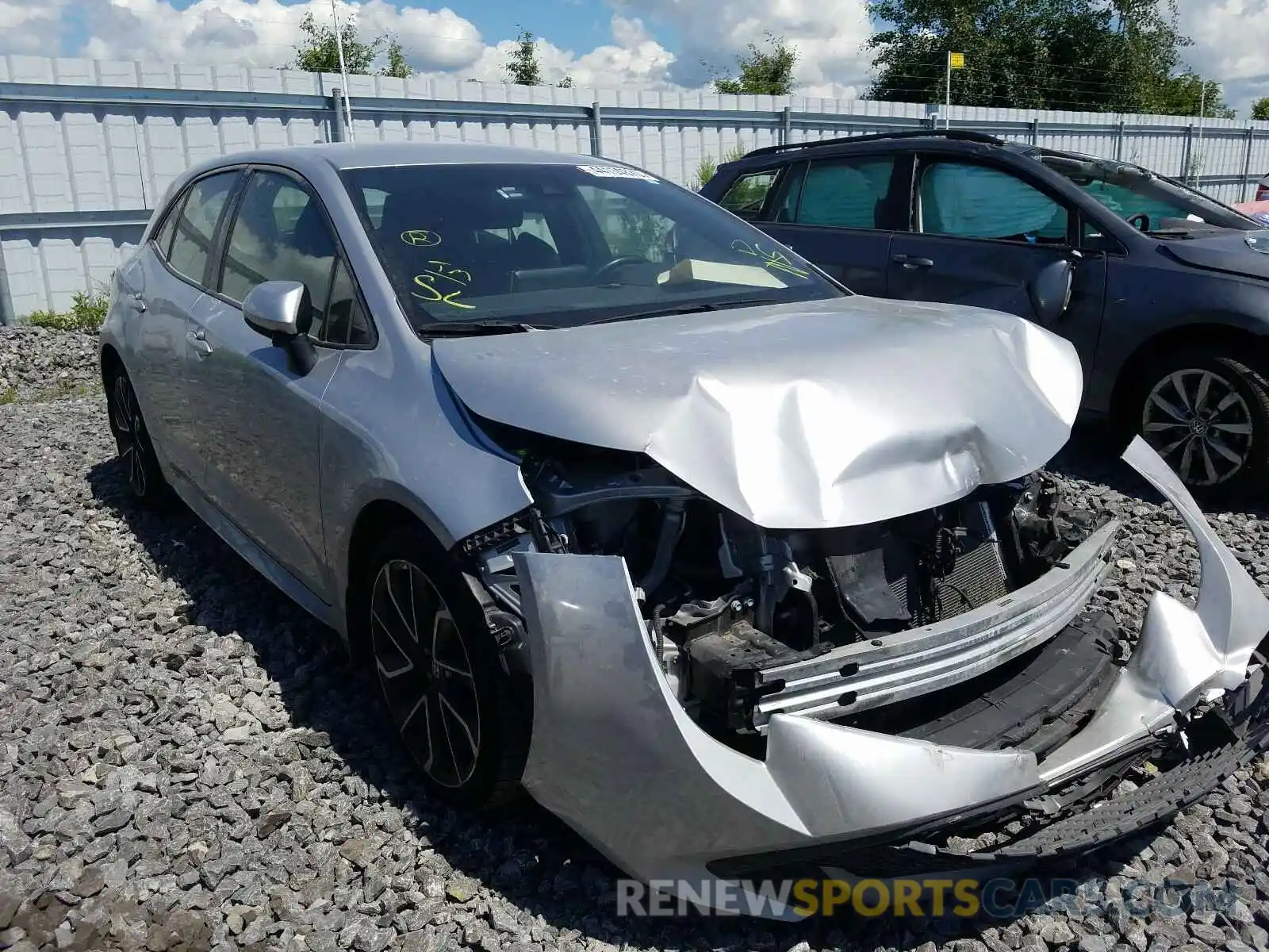 1 Photograph of a damaged car JTNK4RBE6K3044964 TOYOTA COROLLA 2019