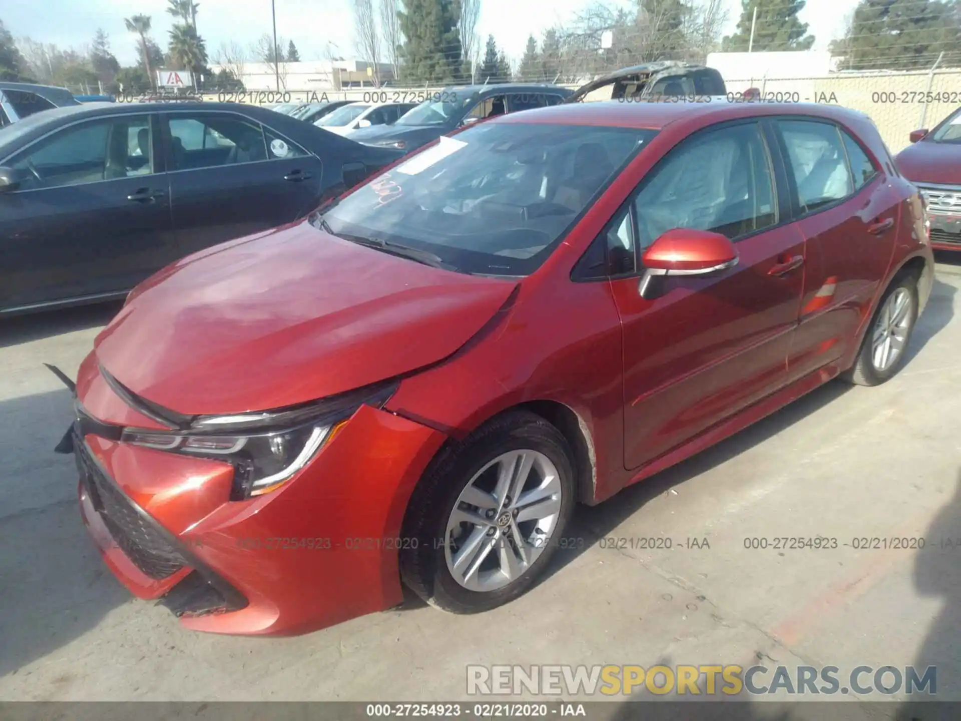 2 Photograph of a damaged car JTNK4RBE6K3046567 TOYOTA COROLLA 2019