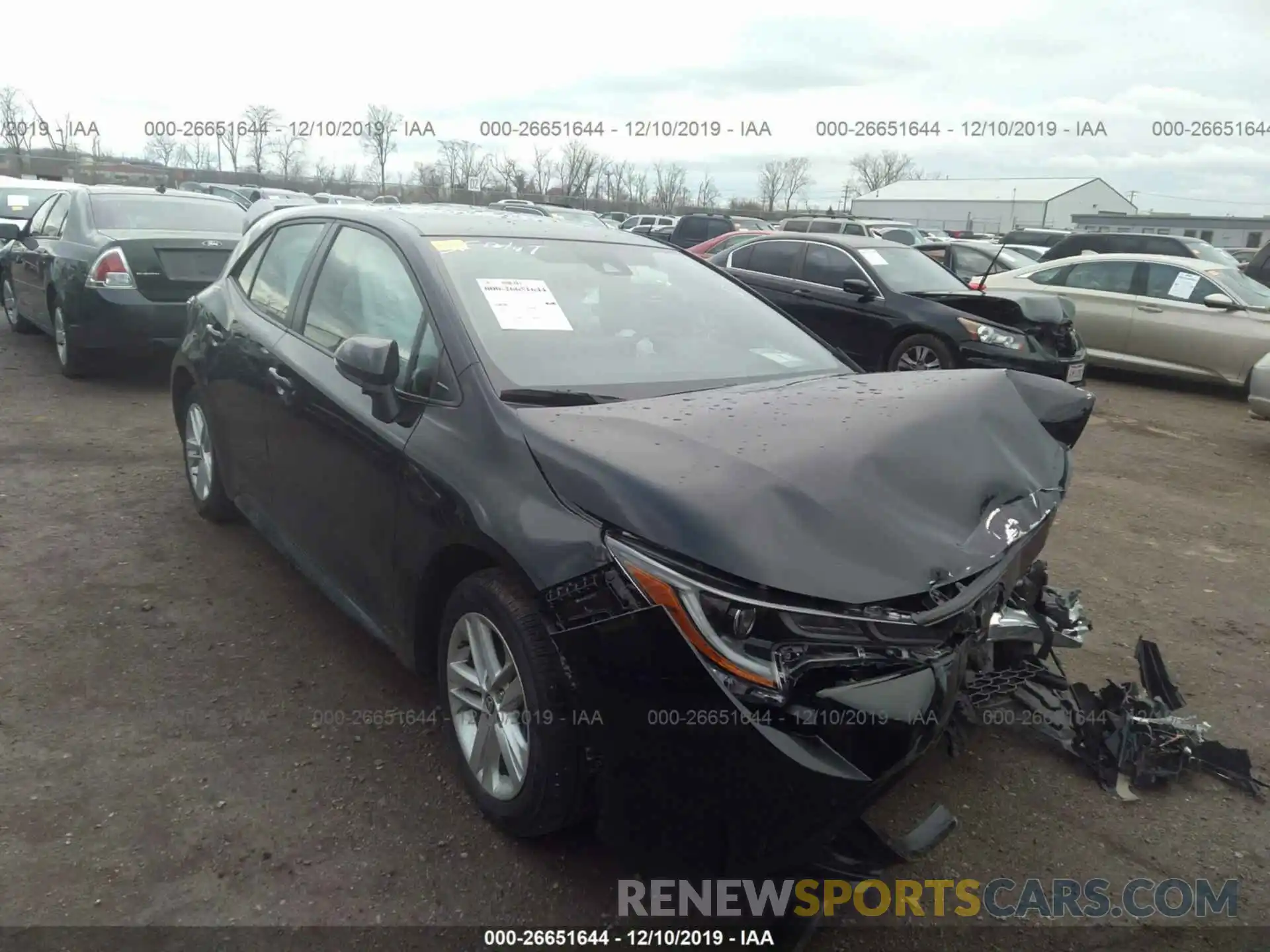 1 Photograph of a damaged car JTNK4RBE6K3049808 TOYOTA COROLLA 2019