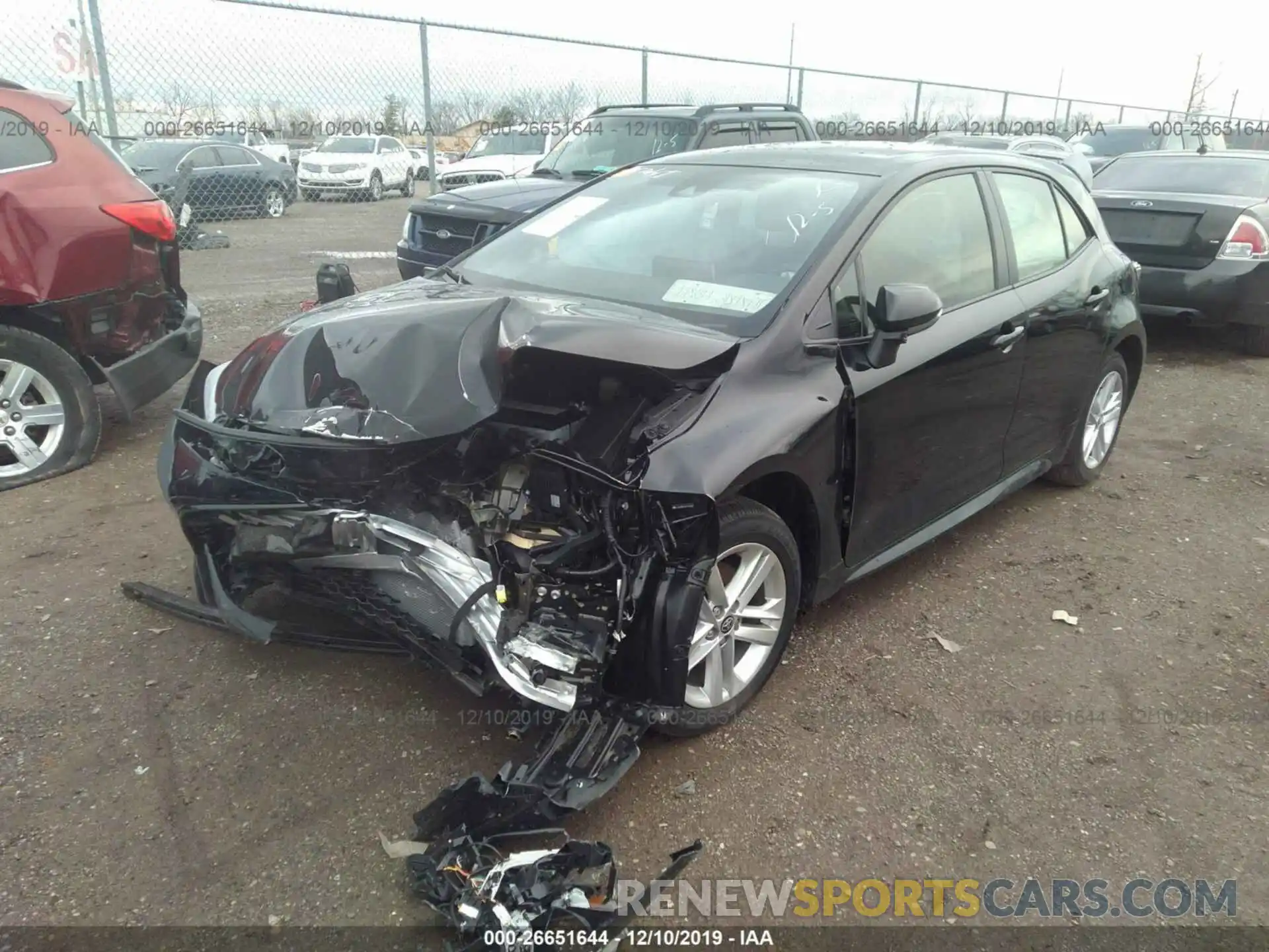 2 Photograph of a damaged car JTNK4RBE6K3049808 TOYOTA COROLLA 2019