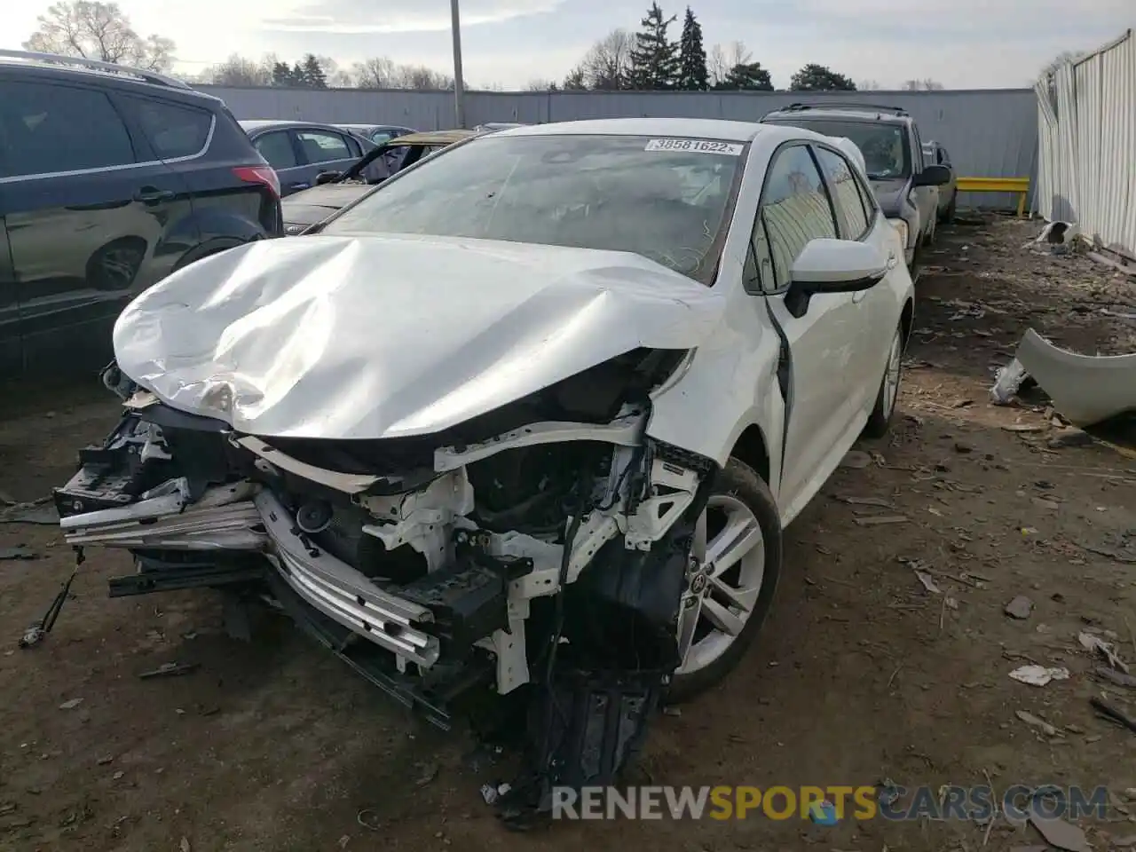 2 Photograph of a damaged car JTNK4RBE6K3051767 TOYOTA COROLLA 2019