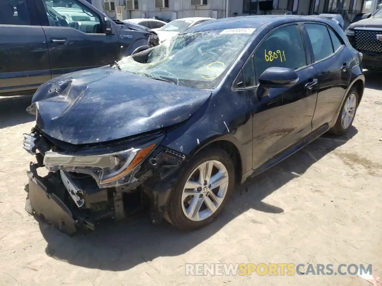 2 Photograph of a damaged car JTNK4RBE6K3052725 TOYOTA COROLLA 2019